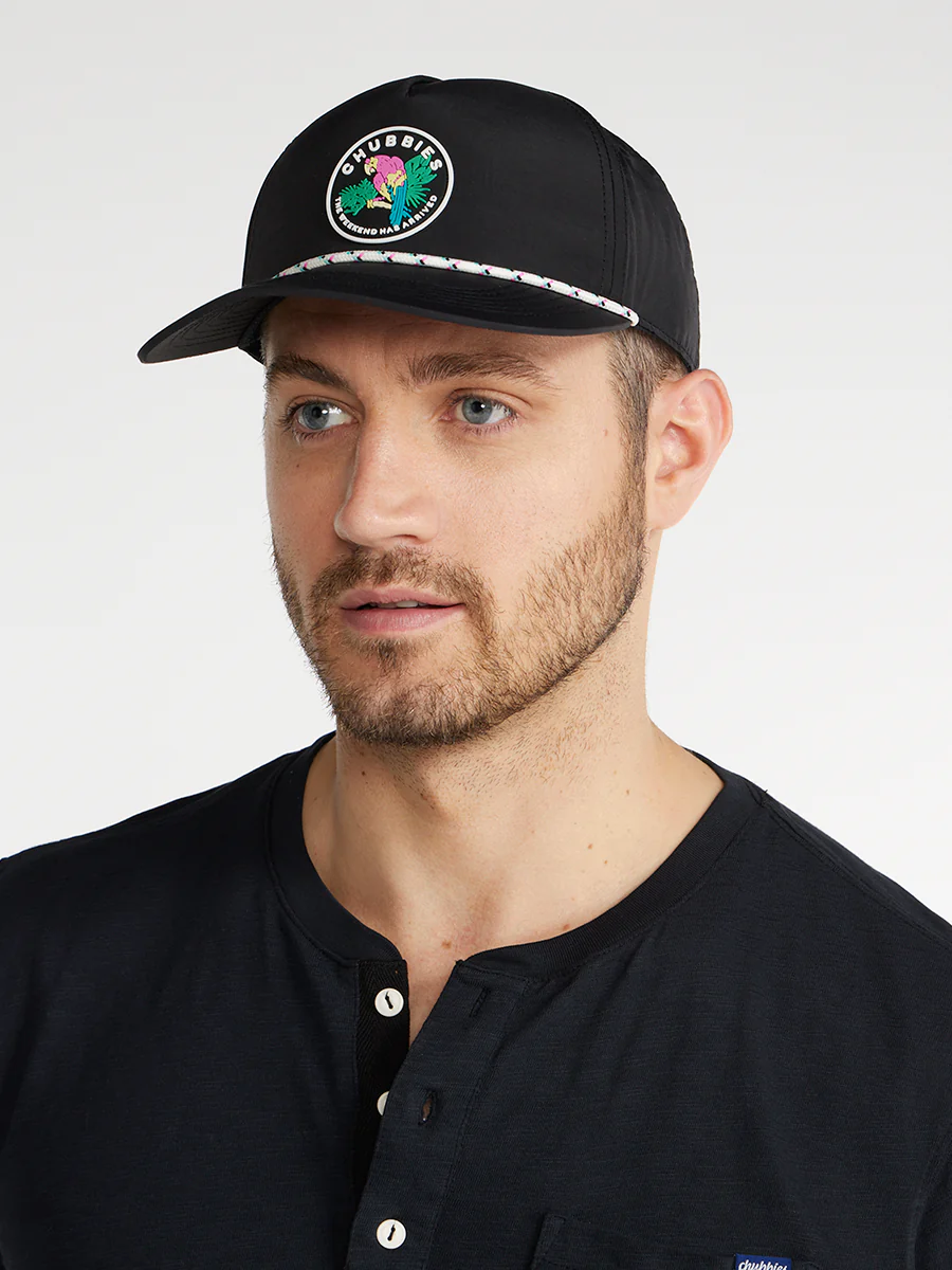 Black Patch Nylon Rope Hat - Image 2