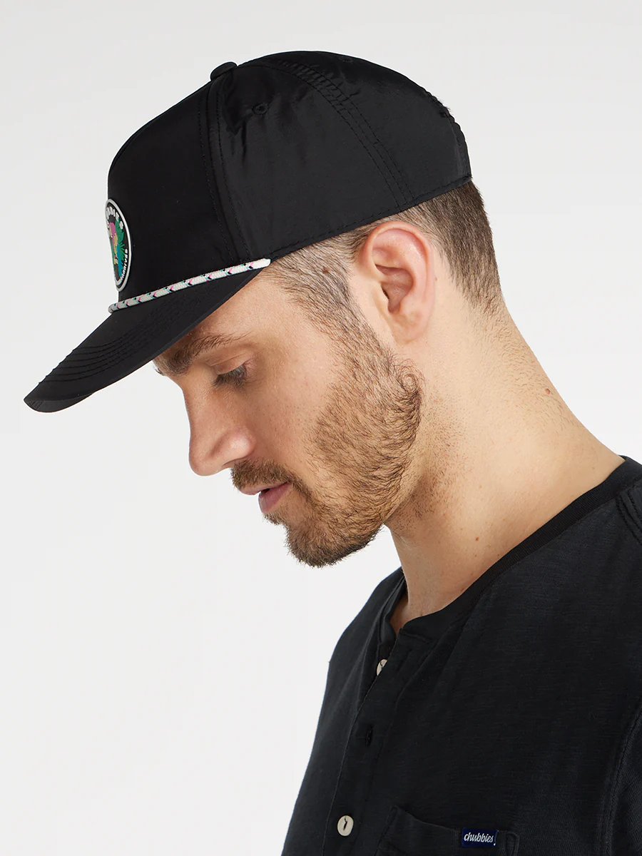 Black Patch Nylon Rope Hat - Image 4