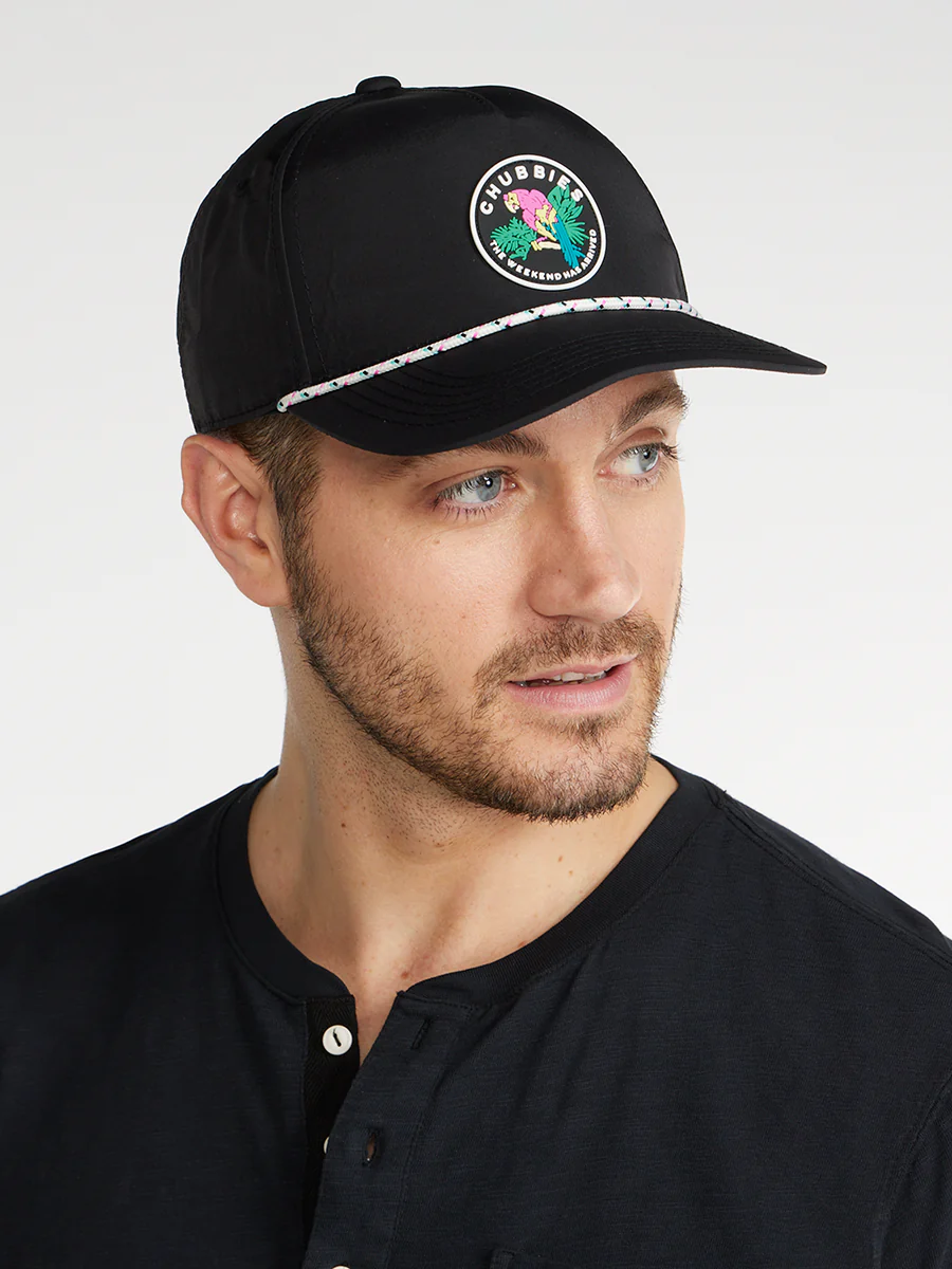 Black Patch Nylon Rope Hat - Image 5