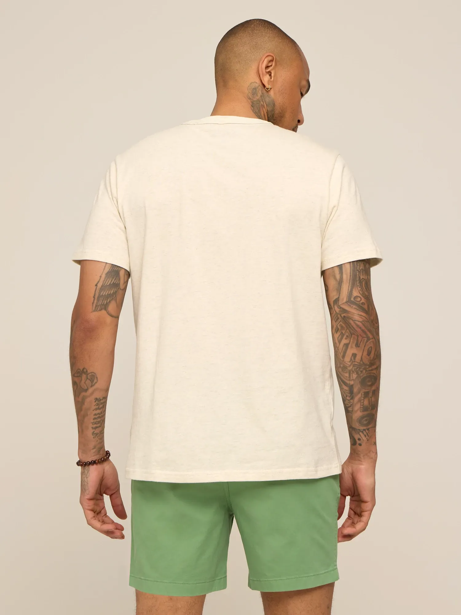 The 24/7, 365 (Essential Non Pocket T-Shirt)- Oatmilk Heather - Image 2