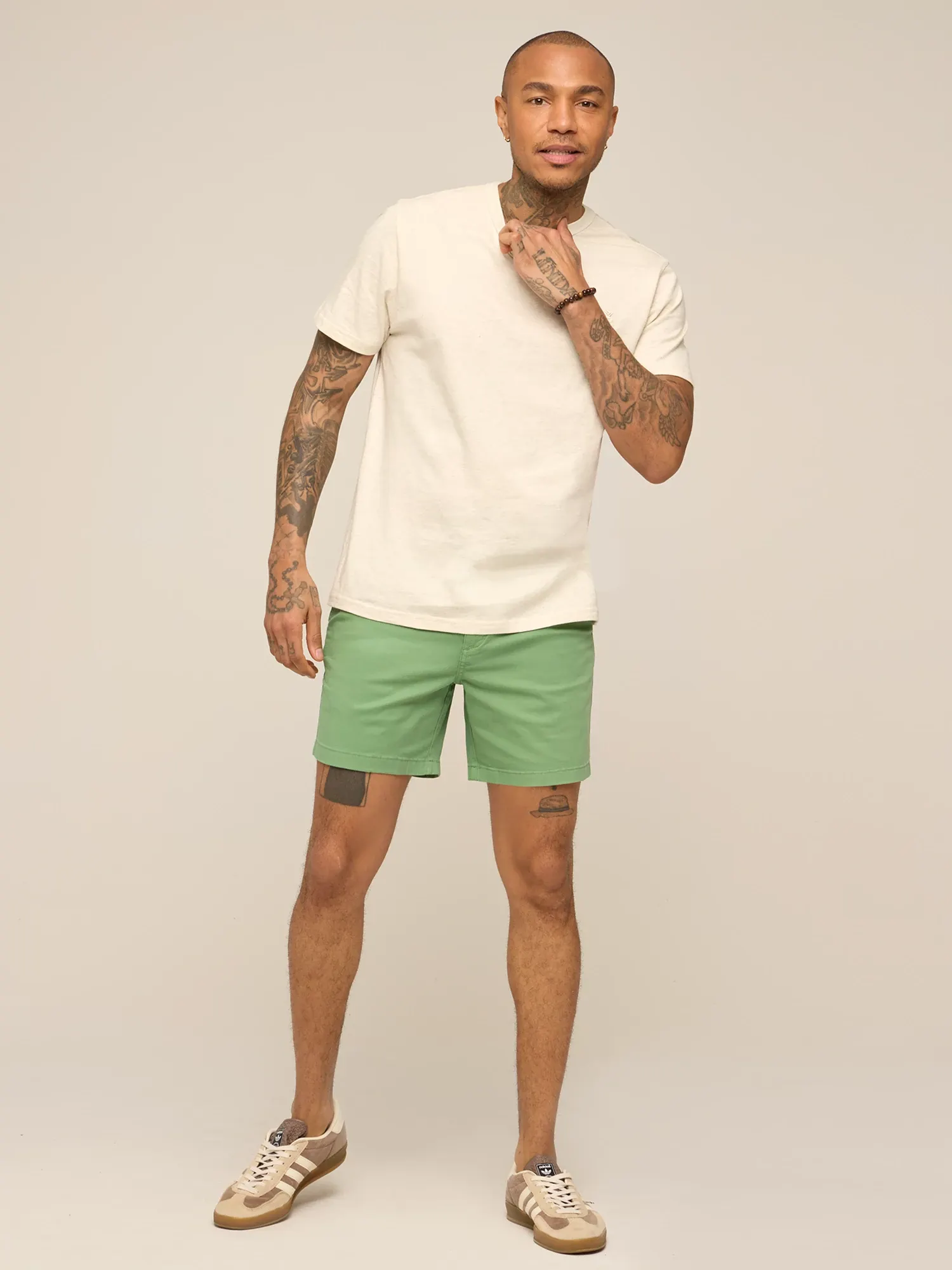 The 24/7, 365 (Essential Non Pocket T-Shirt)- Oatmilk Heather - Image 4