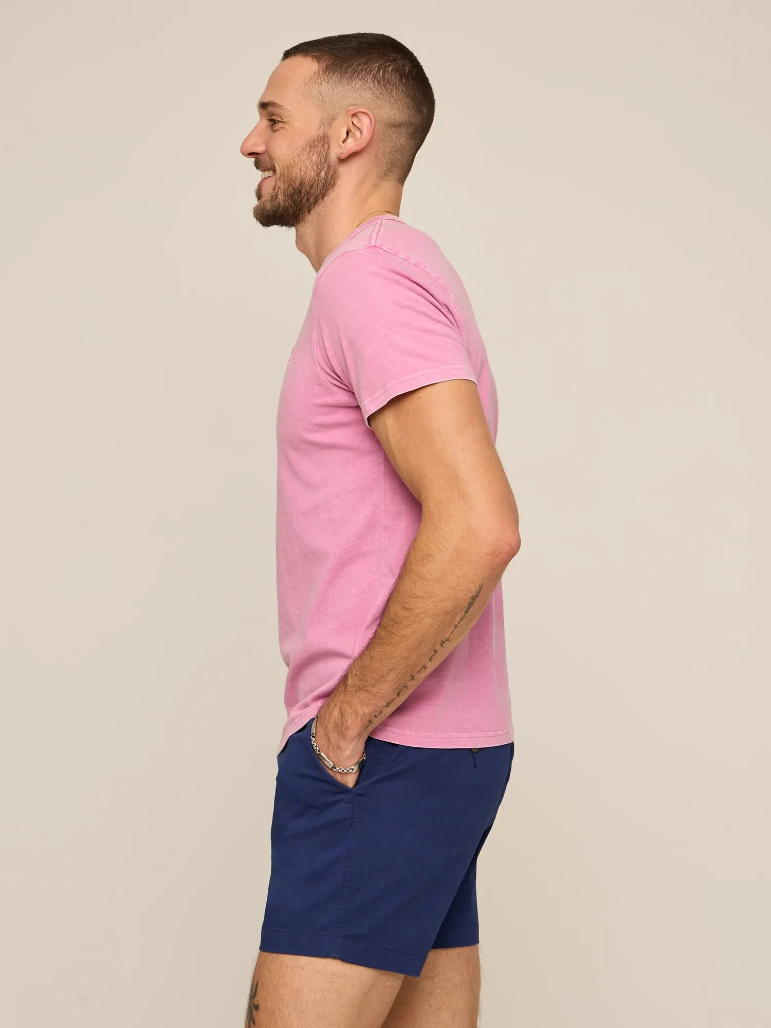 The 24/7, 365 (Essential Non Pocket T-Shirt) - Rustic Blush - Image 3