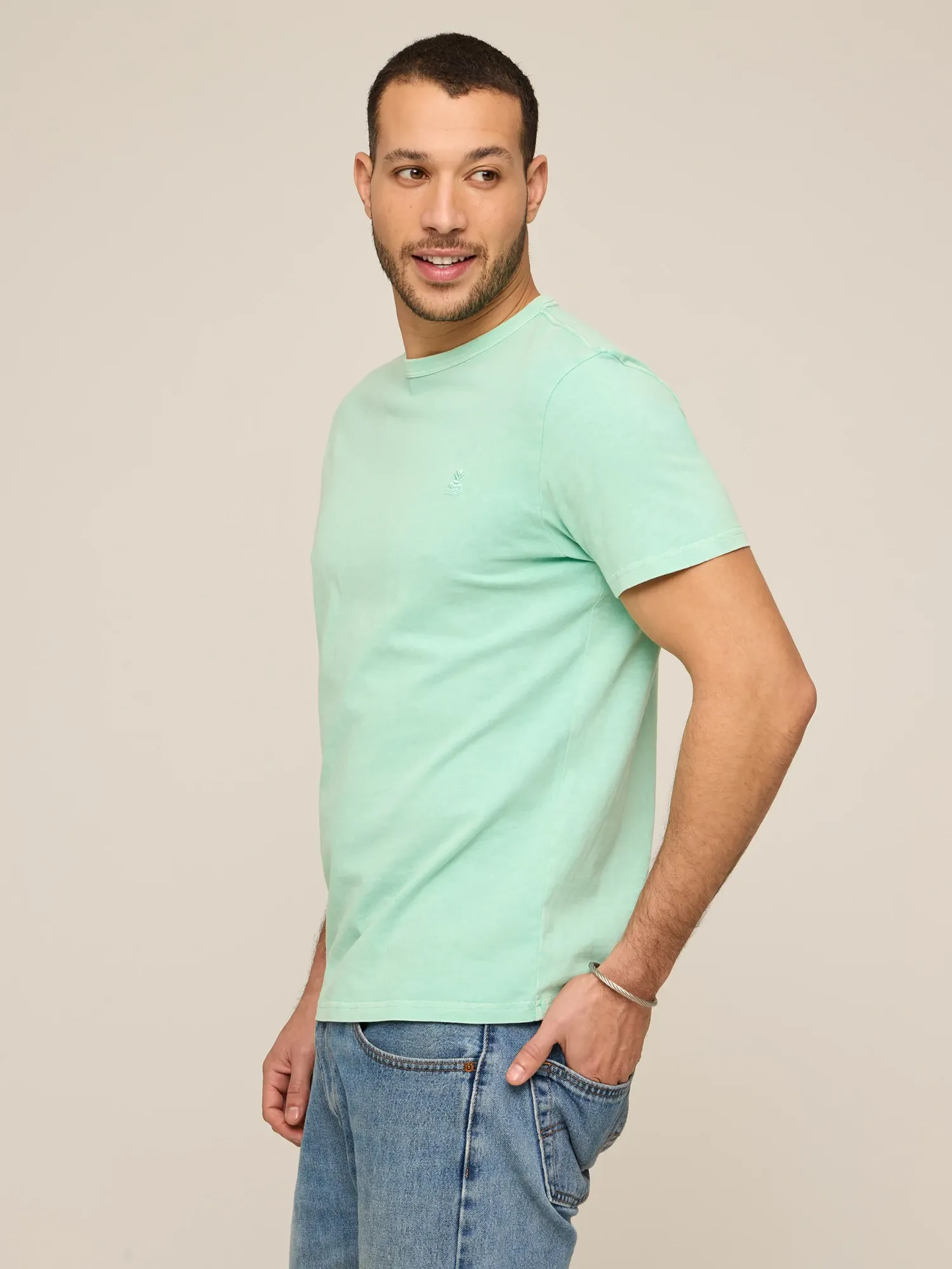 The 24/7, 365 (Essential Non Pocket T-Shirt) - Seafoam Glass - Image 3