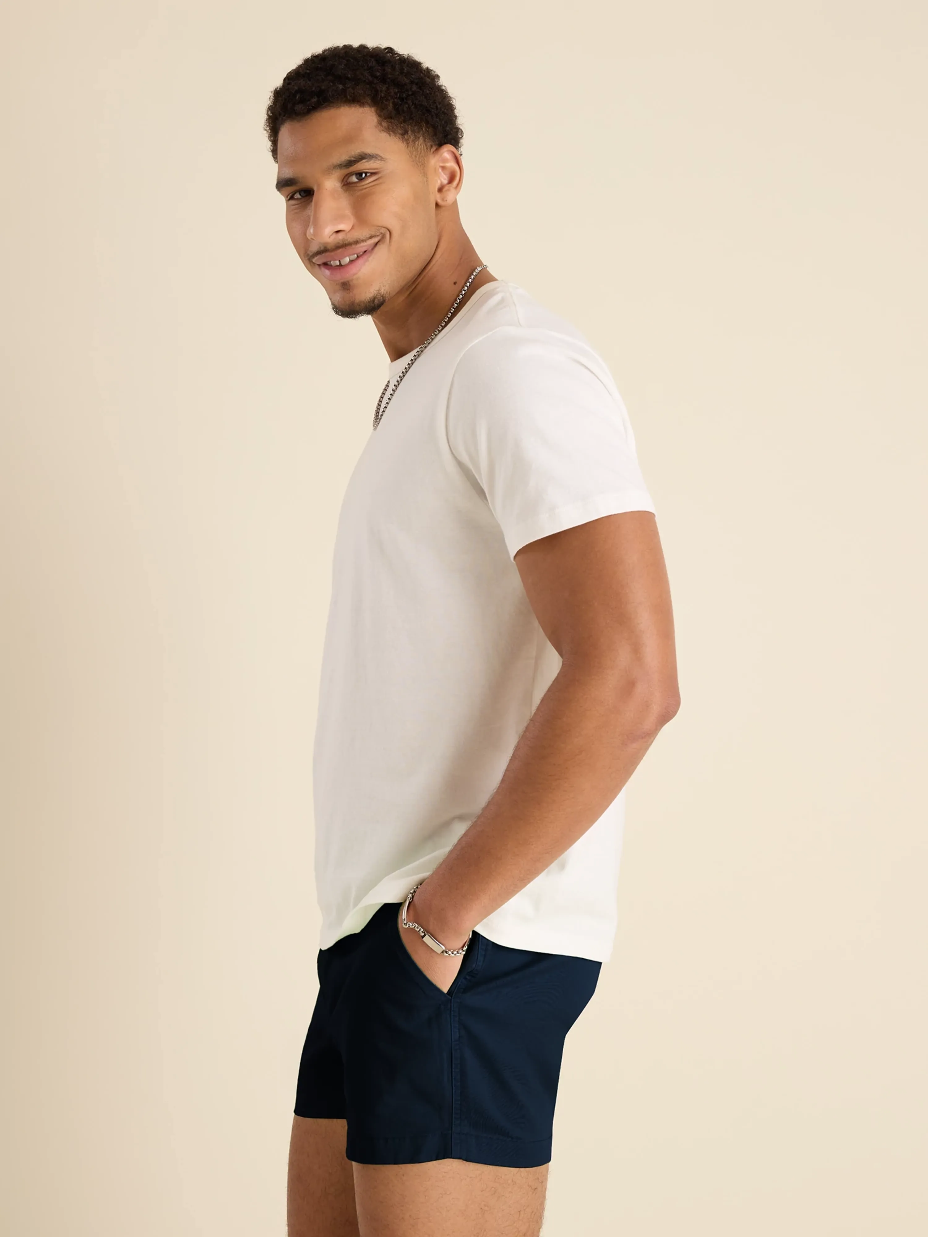 The 24/7, 365 (Essential Non Pocket T-Shirt) - White - Image 3