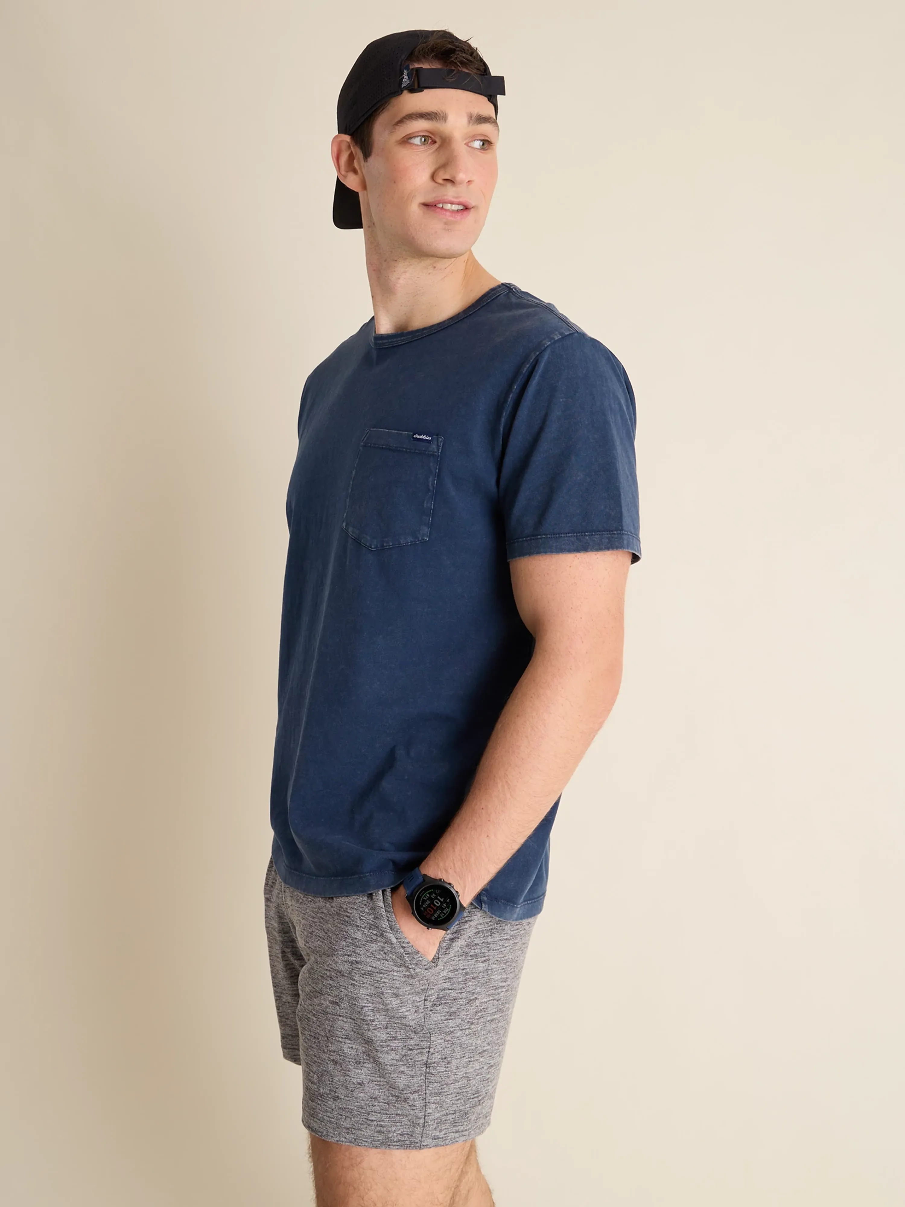 The 24/7, 365 (Essential Pocket T-Shirt) - Navy - Image 3