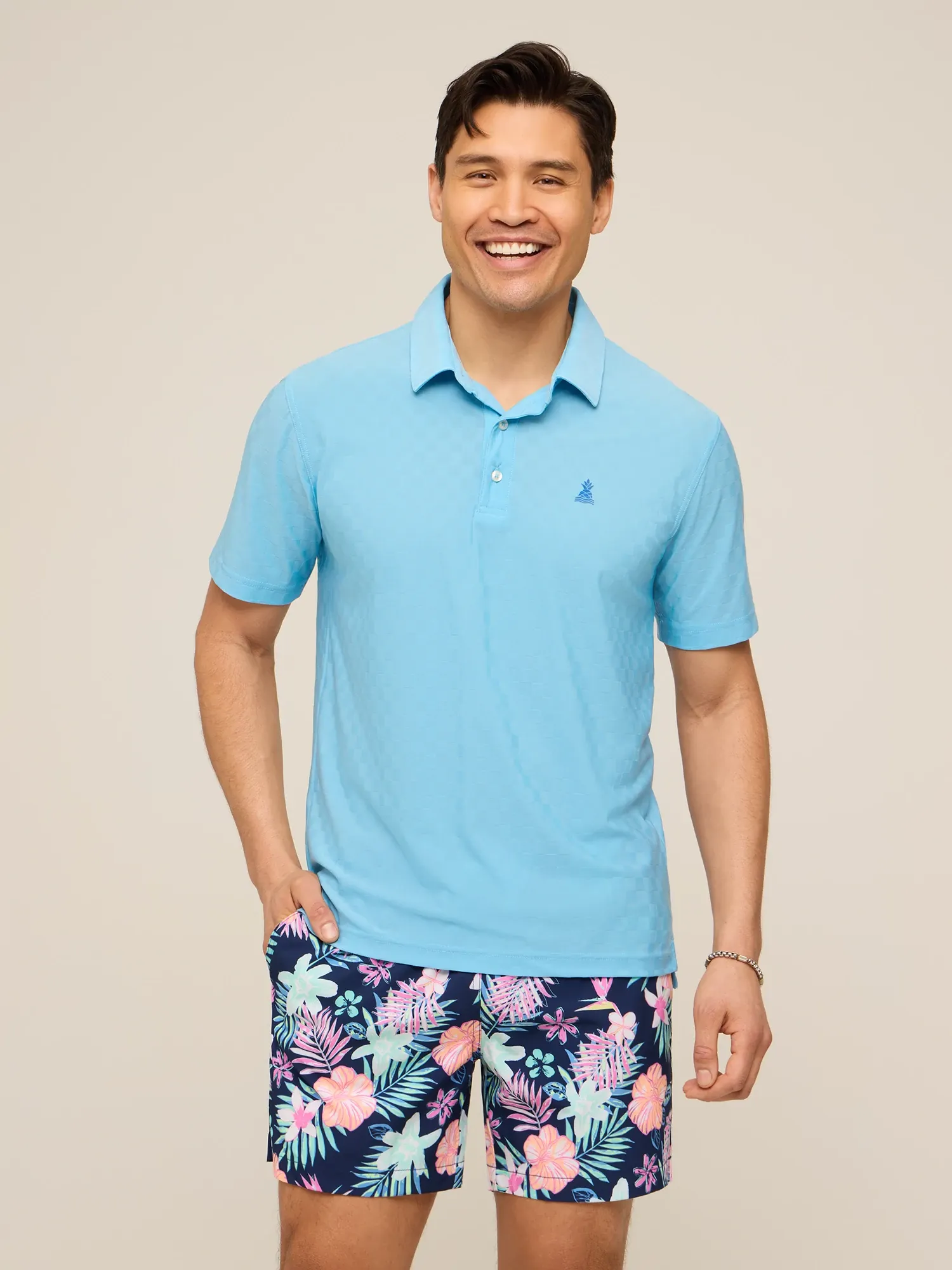 The Afternoon Blue (Textured Performance Polo) - Image 2
