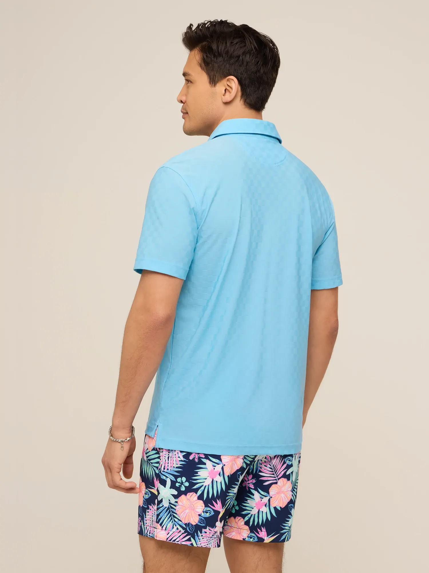 The Afternoon Blue (Textured Performance Polo) - Image 3