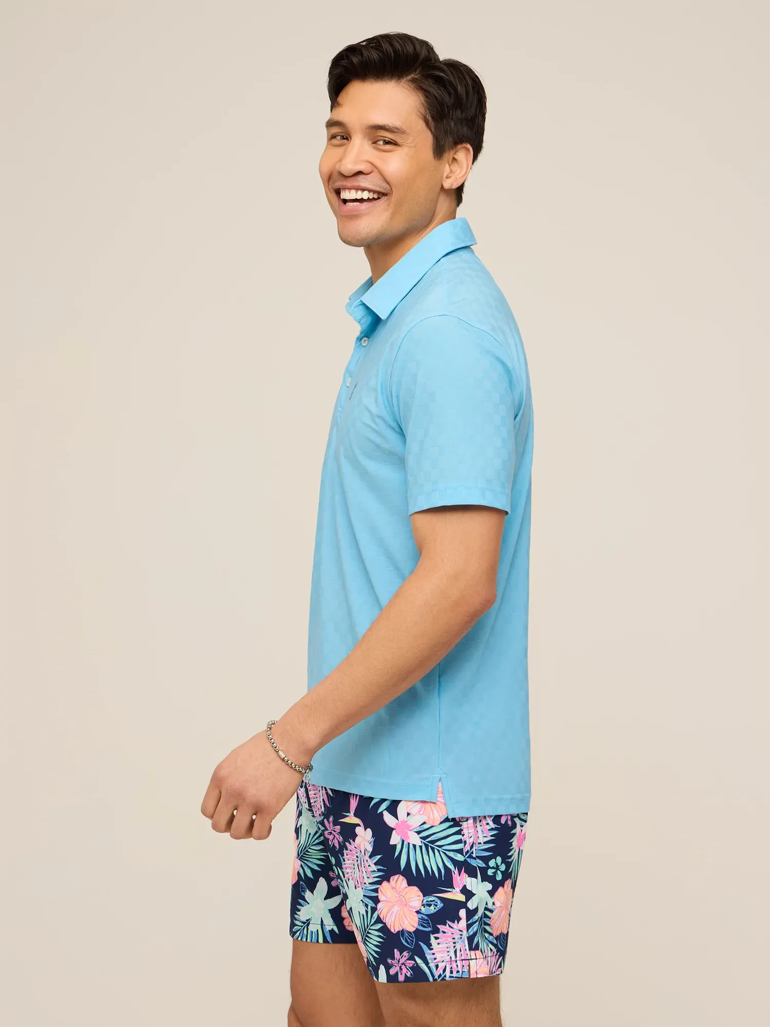The Afternoon Blue (Textured Performance Polo) - Image 4