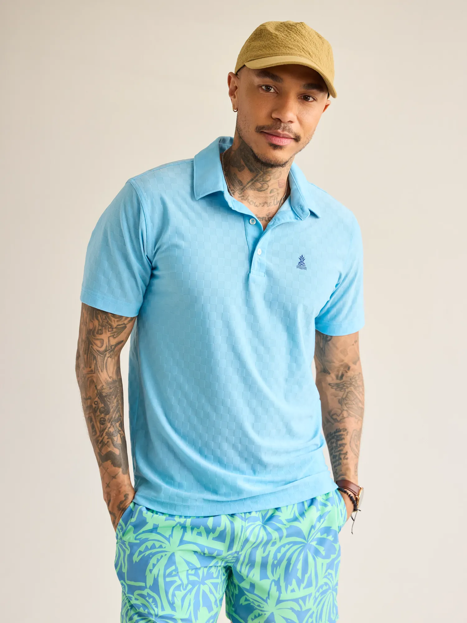 The Afternoon Blue (Textured Performance Polo) - Image 7