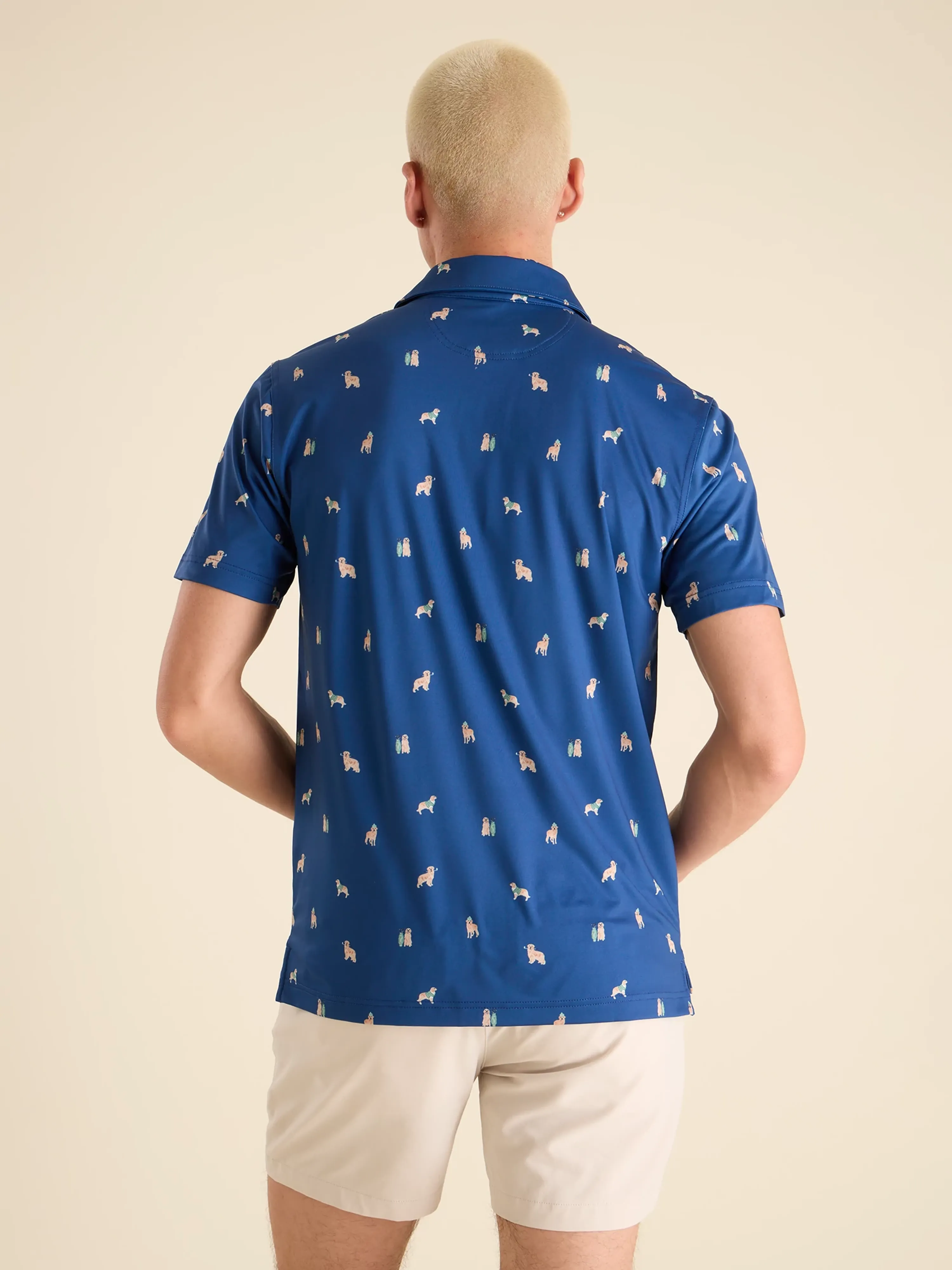 The Barkin' Up the Wrong Tree (Performance Polo) - Navy - Image 3