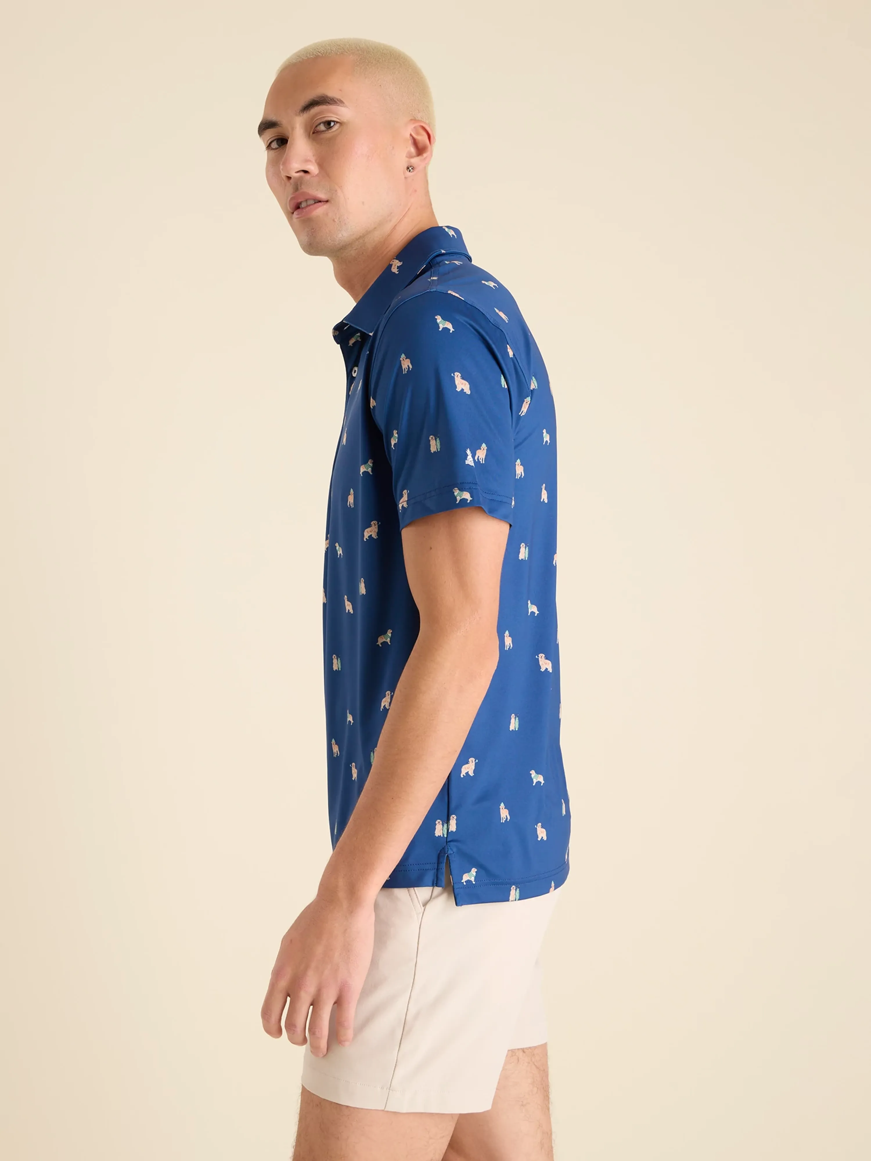 The Barkin' Up the Wrong Tree (Performance Polo) - Navy - Image 4