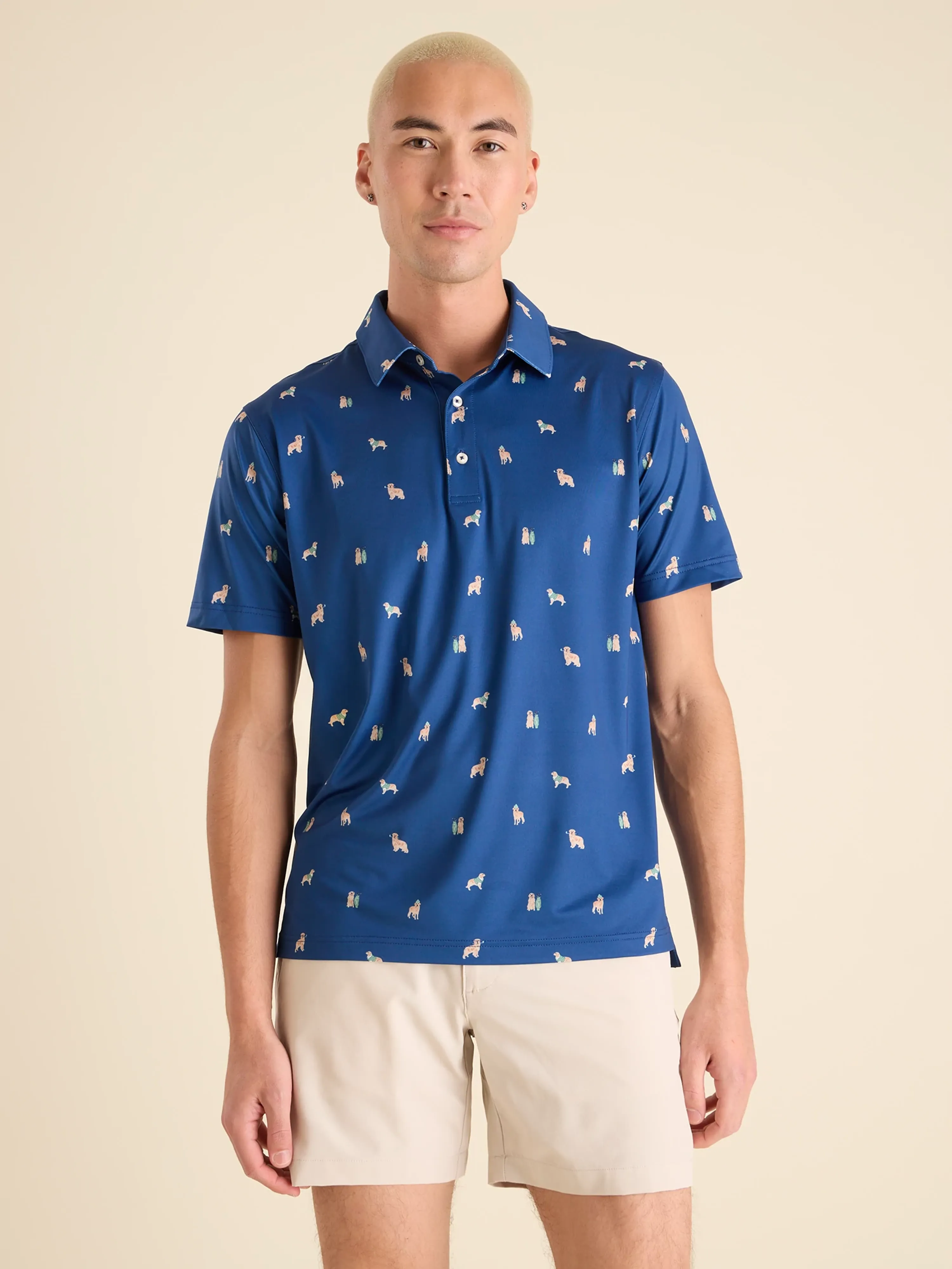 The Barkin' Up the Wrong Tree (Performance Polo) - Navy - Image 5