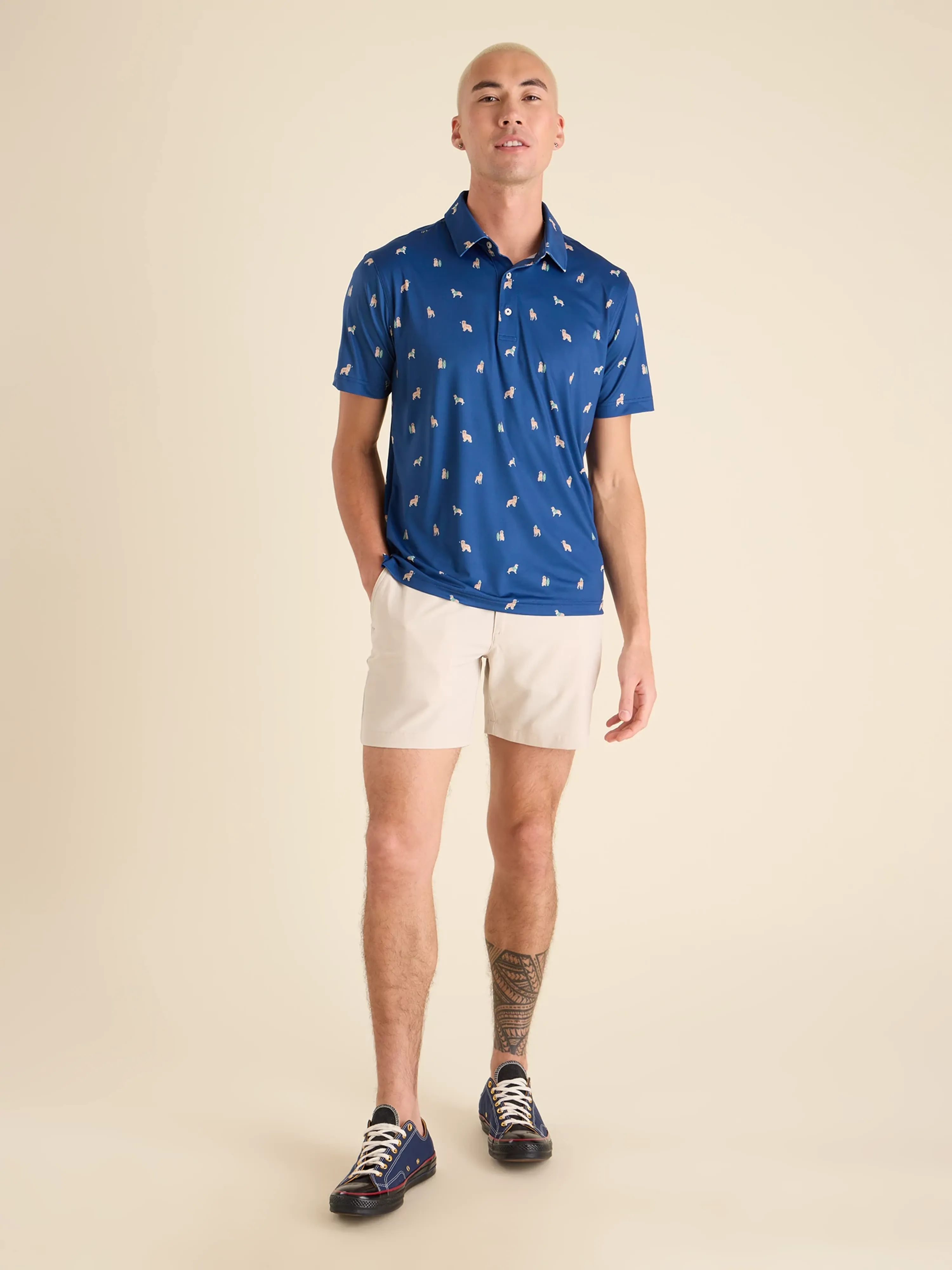 The Barkin' Up the Wrong Tree (Performance Polo) - Navy - Image 6