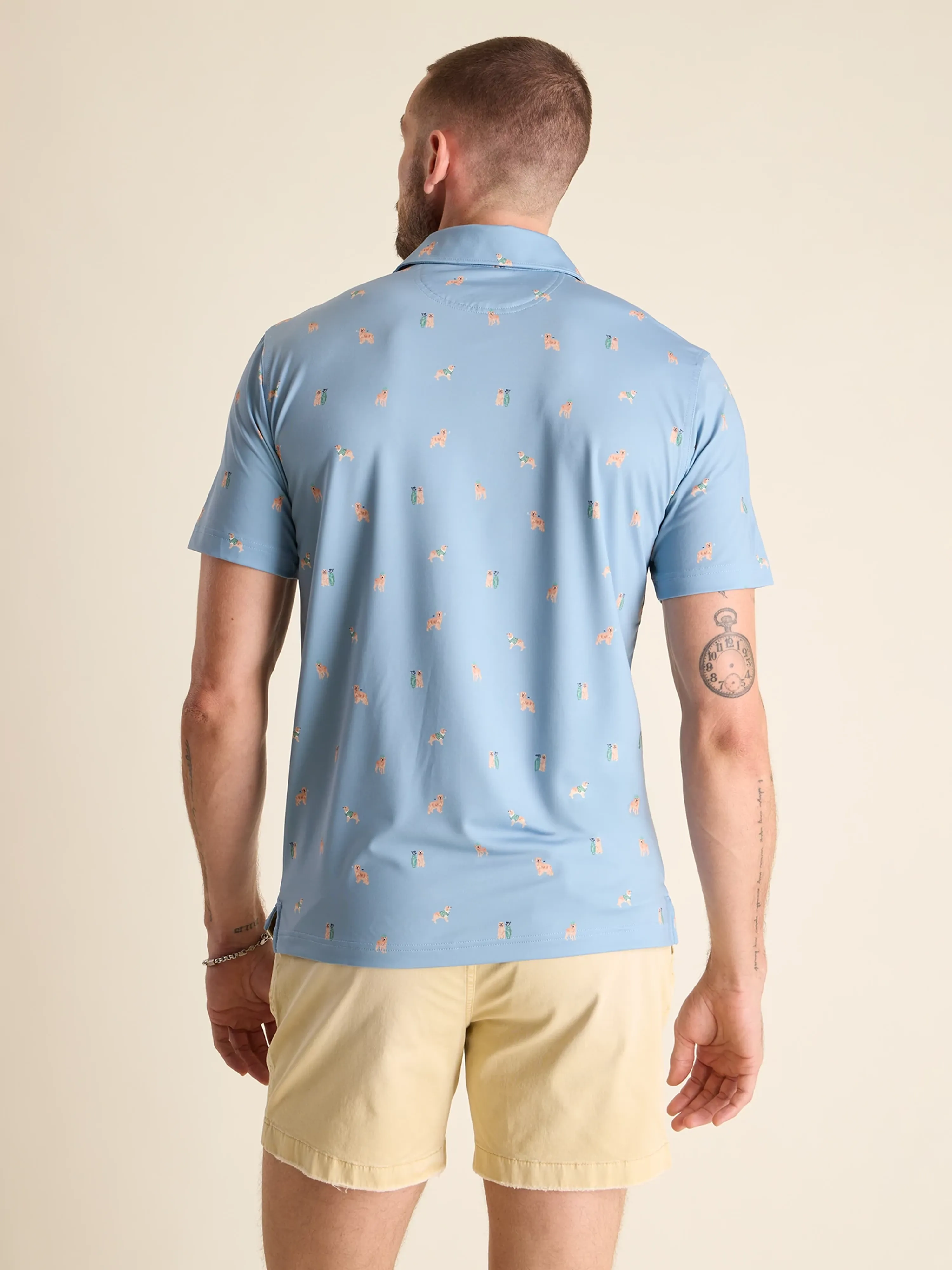 The Barkin' Up the Wrong Tree (Performance Polo) - Light Blue - Image 2