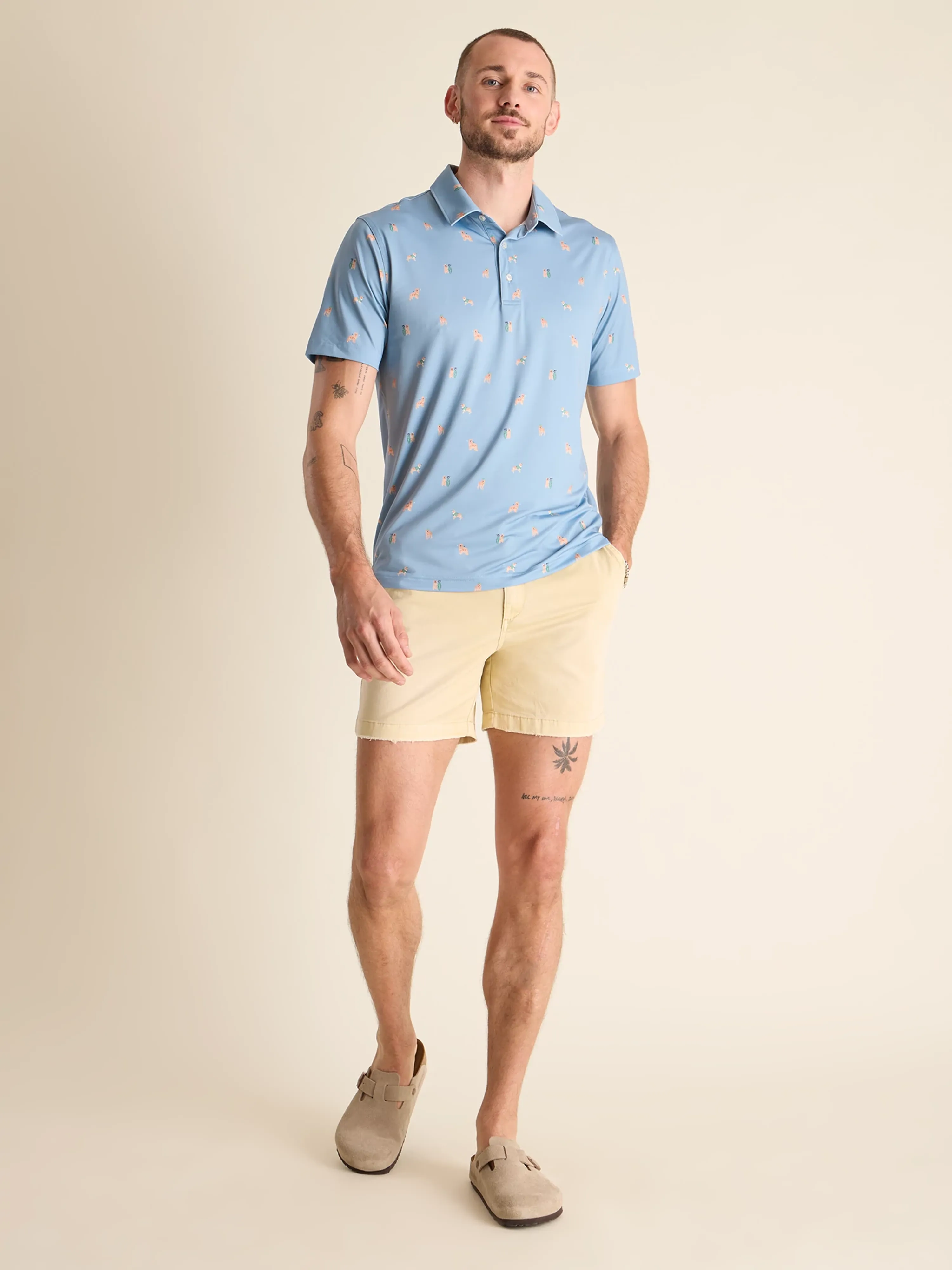 The Barkin' Up the Wrong Tree (Performance Polo) - Light Blue - Image 4