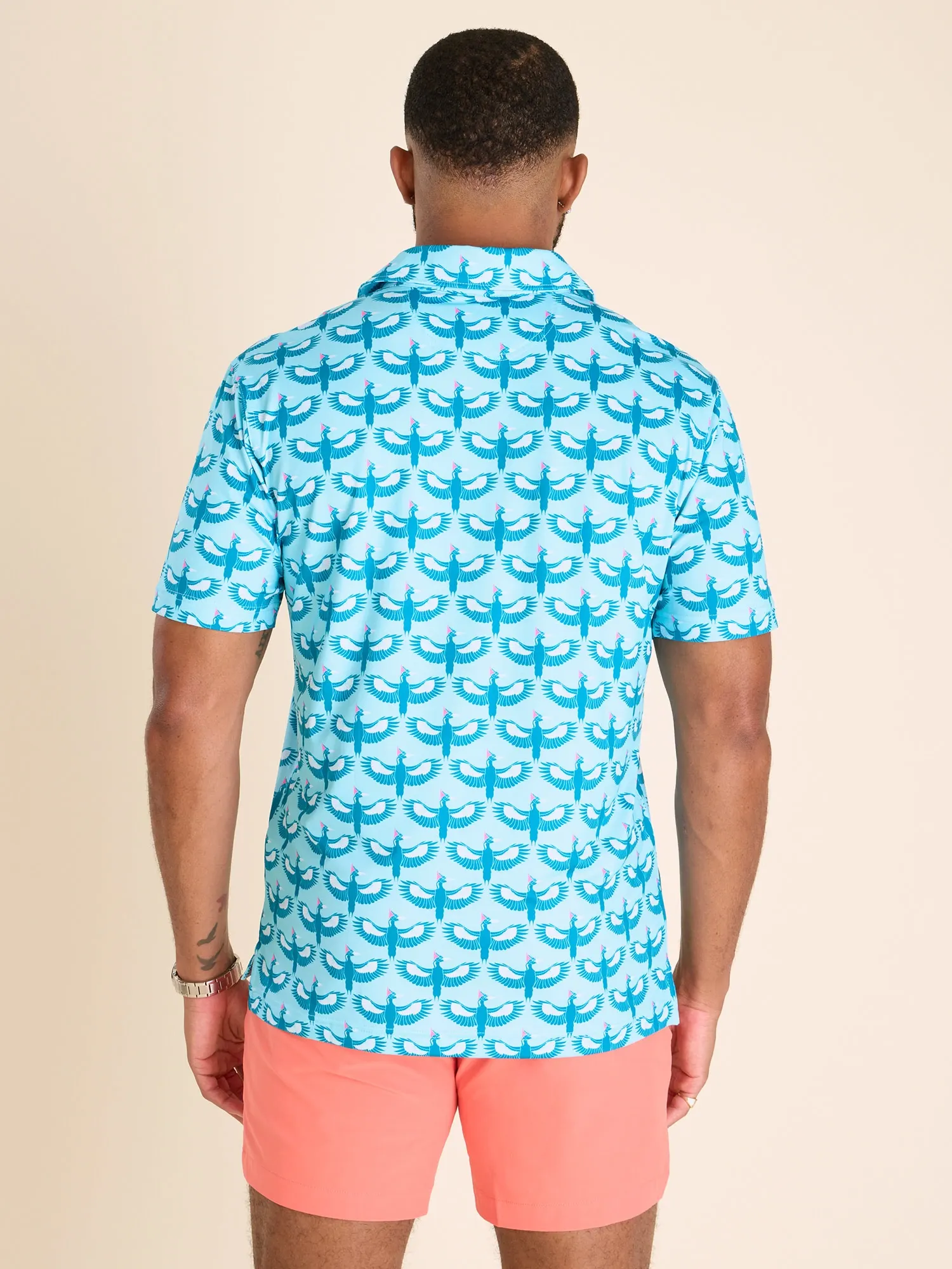 The Birds Of A Feather- Blue (Performance Polo) - Image 2