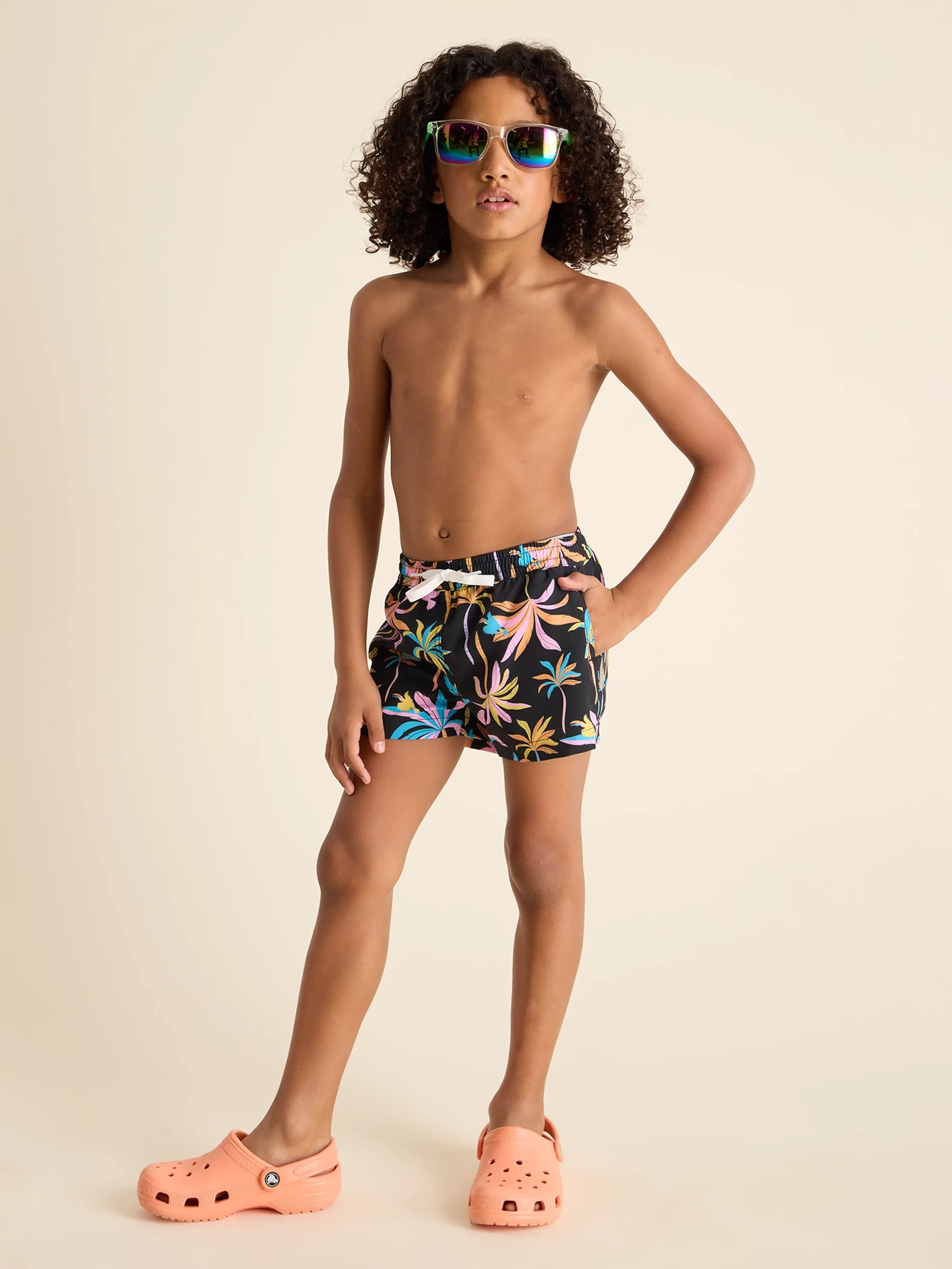 The Black Light Nights (Boys Classic Swim Trunk- Shorter) - Image 6