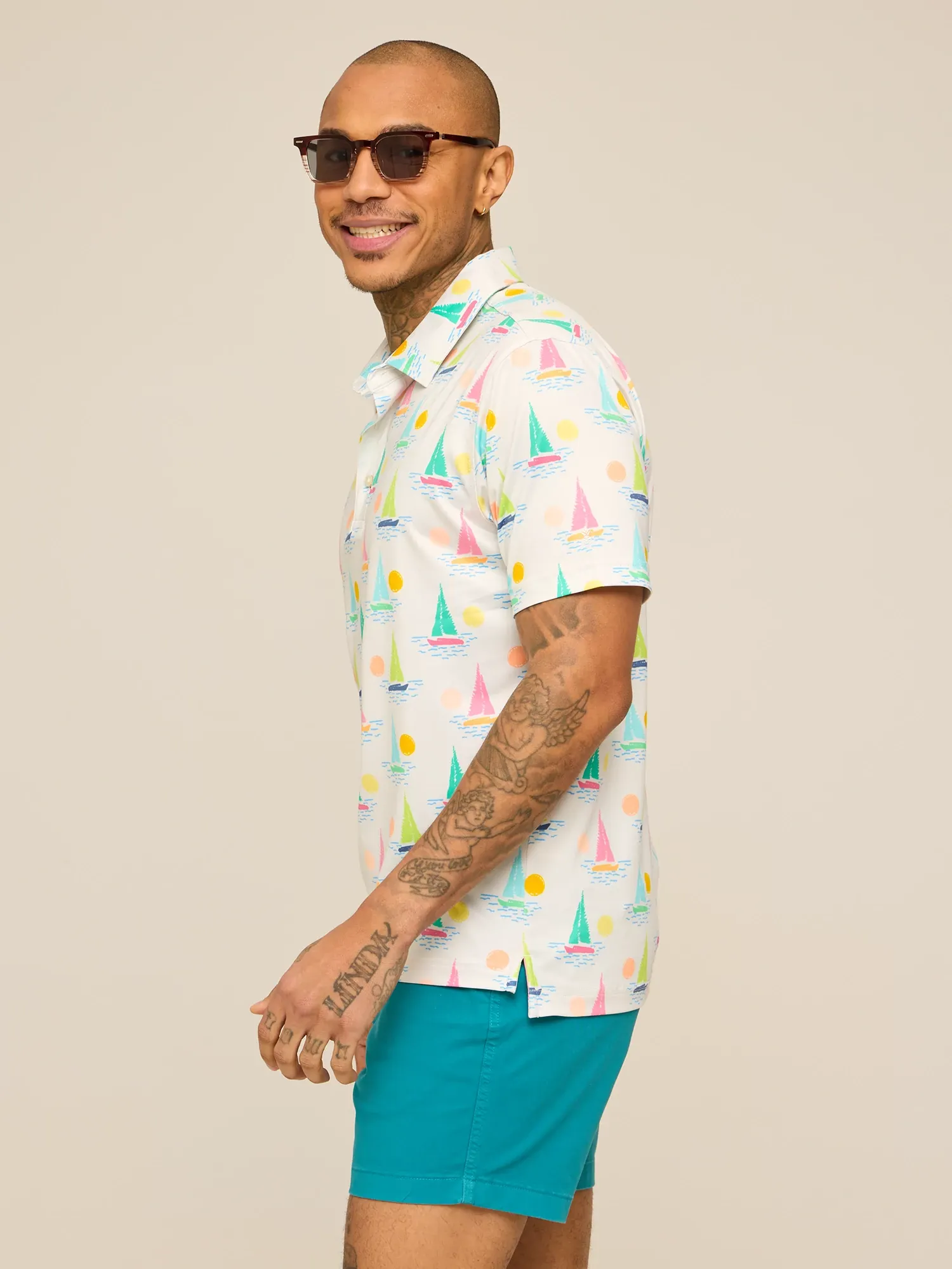 The Come Sail Away (Performance Polo)- White - Image 3