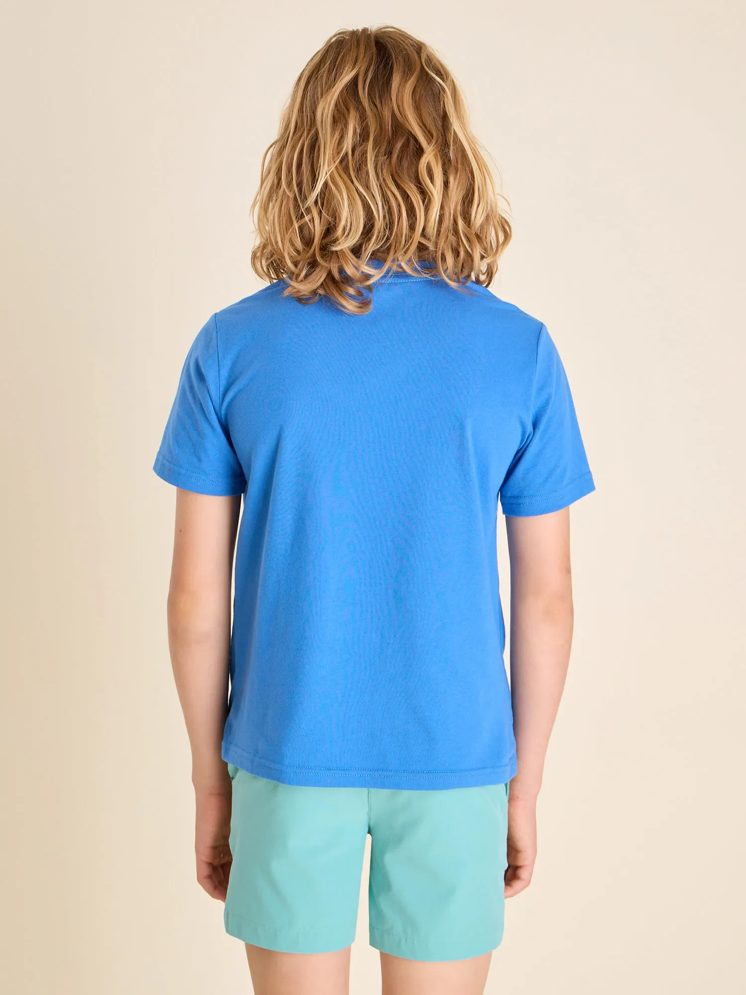 The Cool Rooster (Boys Non Pocket T-Shirt) - Royal Blue - Image 2