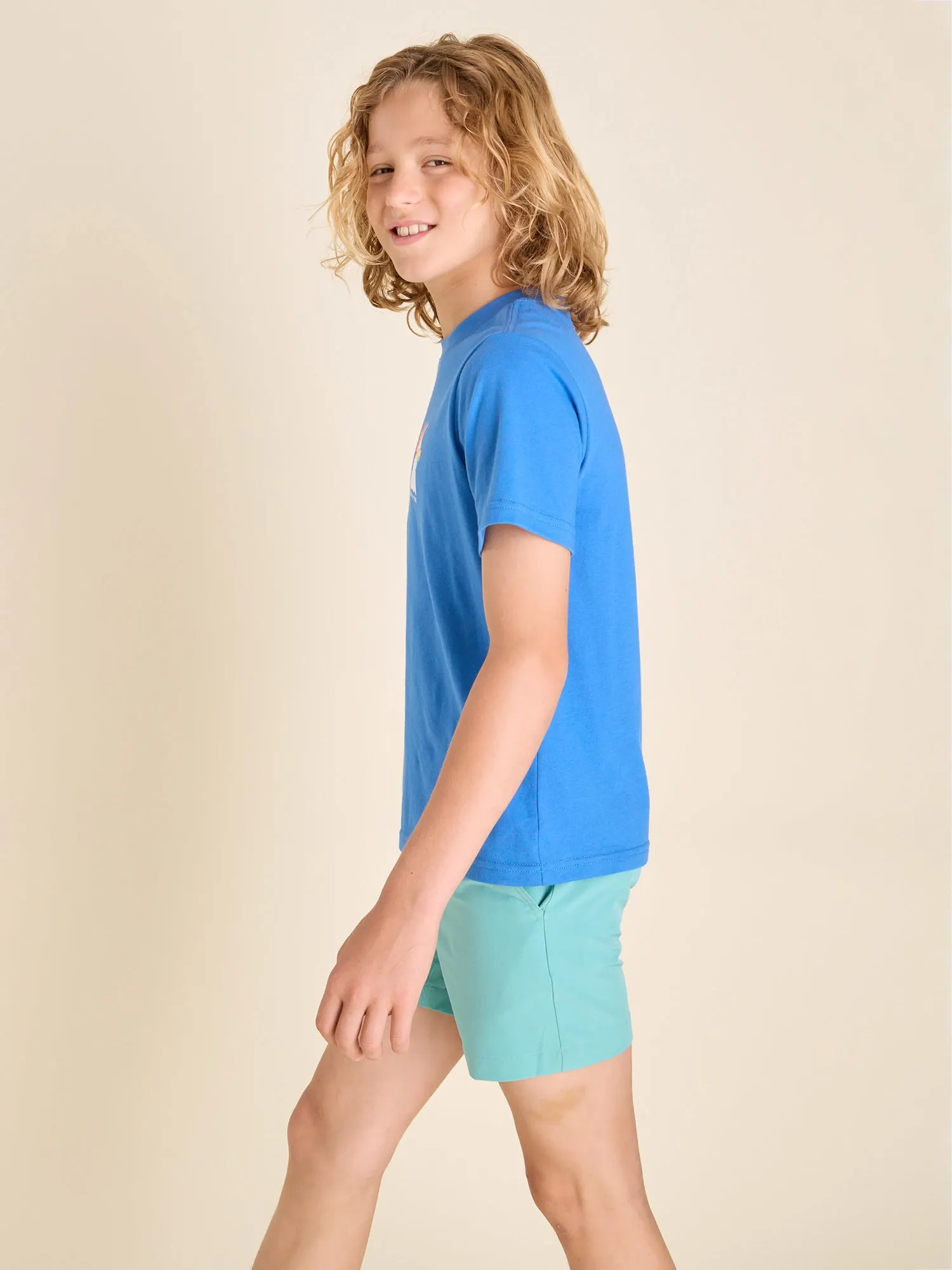 The Cool Rooster (Boys Non Pocket T-Shirt) - Royal Blue - Image 3