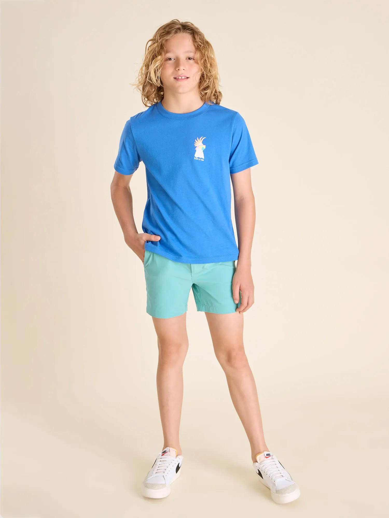 The Cool Rooster (Boys Non Pocket T-Shirt) - Royal Blue - Image 4