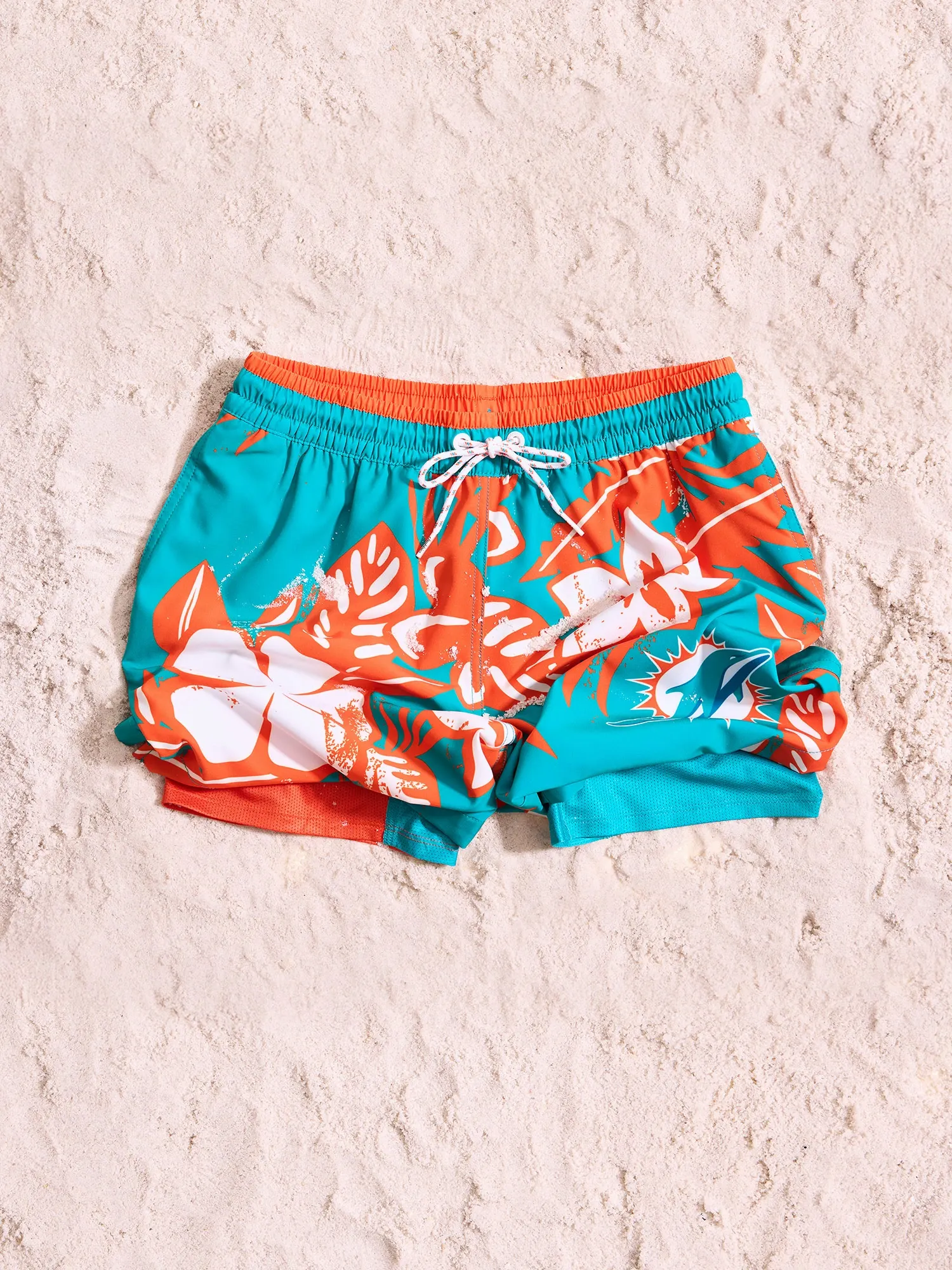 The Dolphins Deep End Zones 5.5" (Classic Lined Swim Trunk) - Image 3