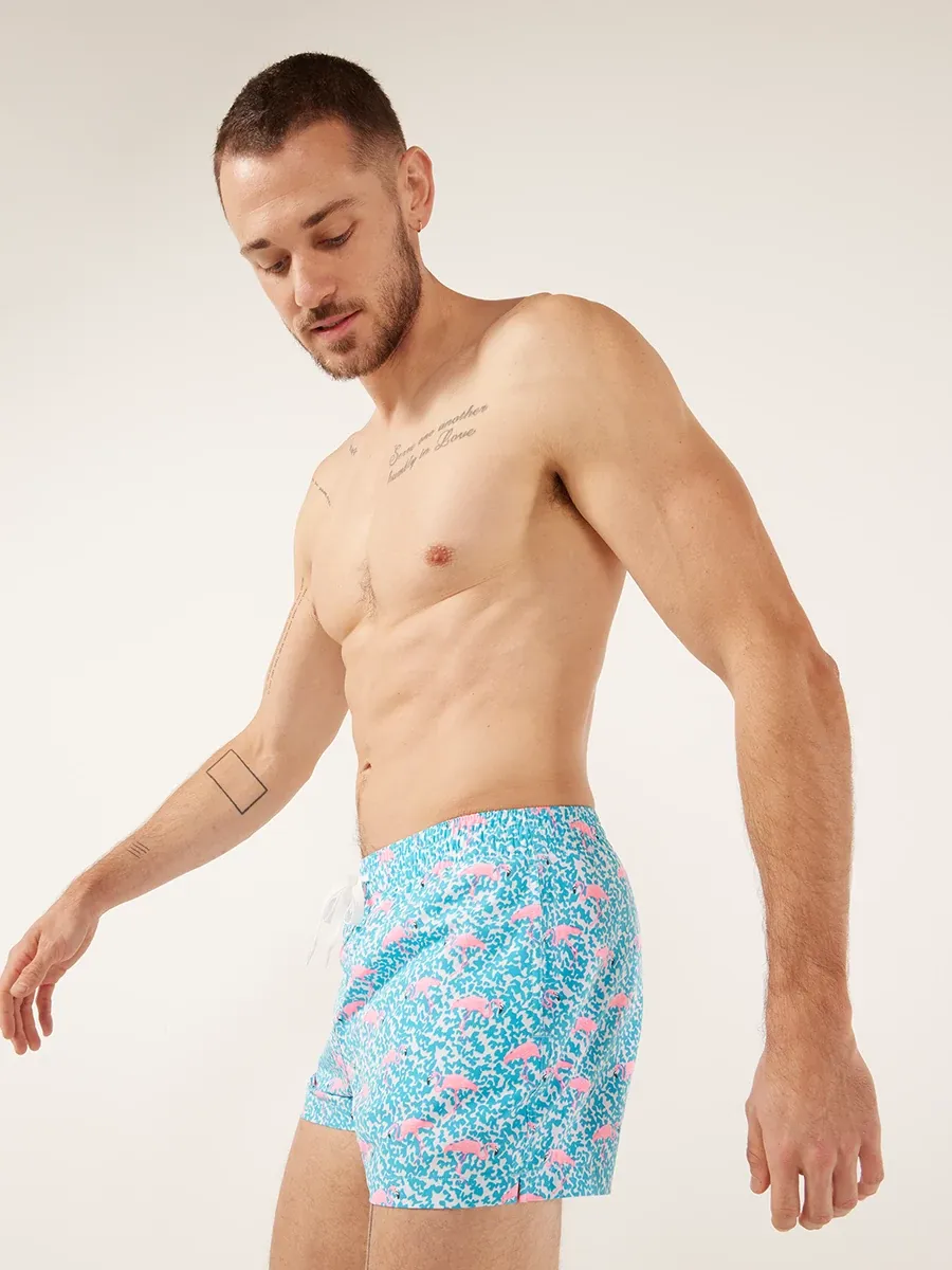 The Domingos Are For Flamingos 4" (Lined Classic Swim Trunk) - Image 3