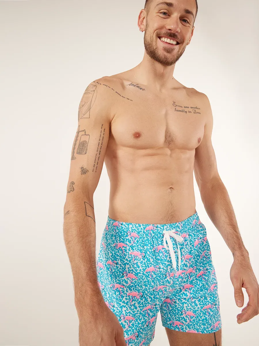 The Domingos Are For Flamingos 5.5" (Lined Classic Swim Trunk) - Image 4