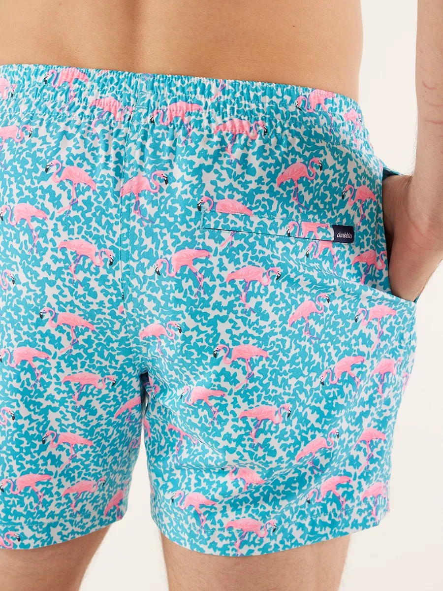 The Domingos Are For Flamingos 5.5" (Lined Classic Swim Trunk) - Image 5