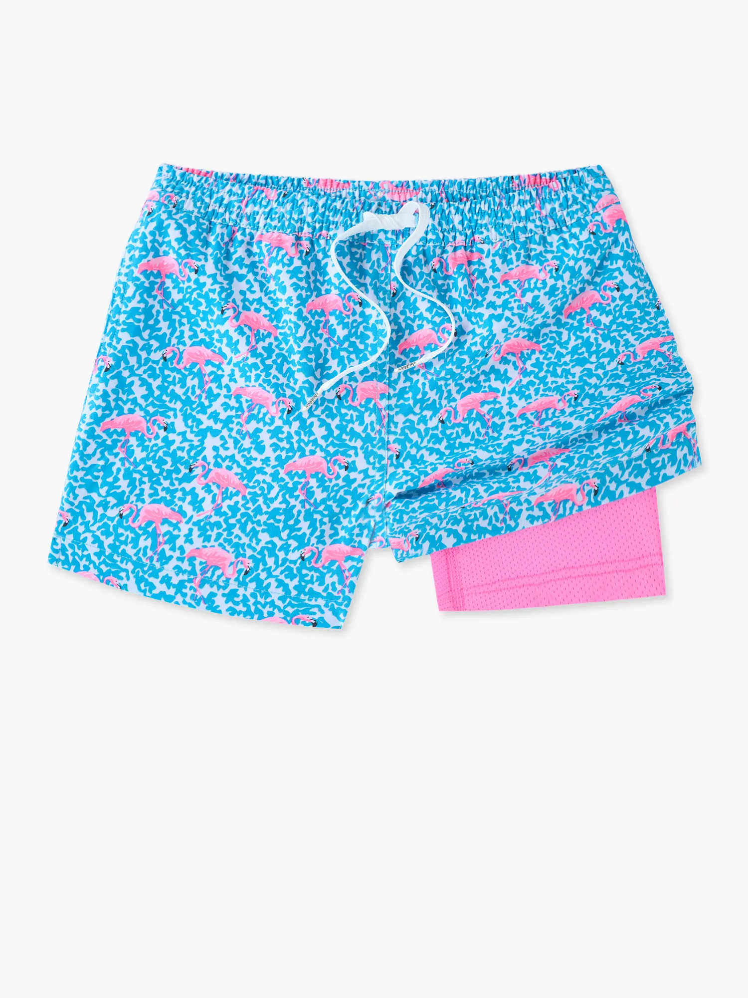 The Domingos Are For Flamingos (Boys Lined Classic Swim Trunk- Shorter) - Image 6