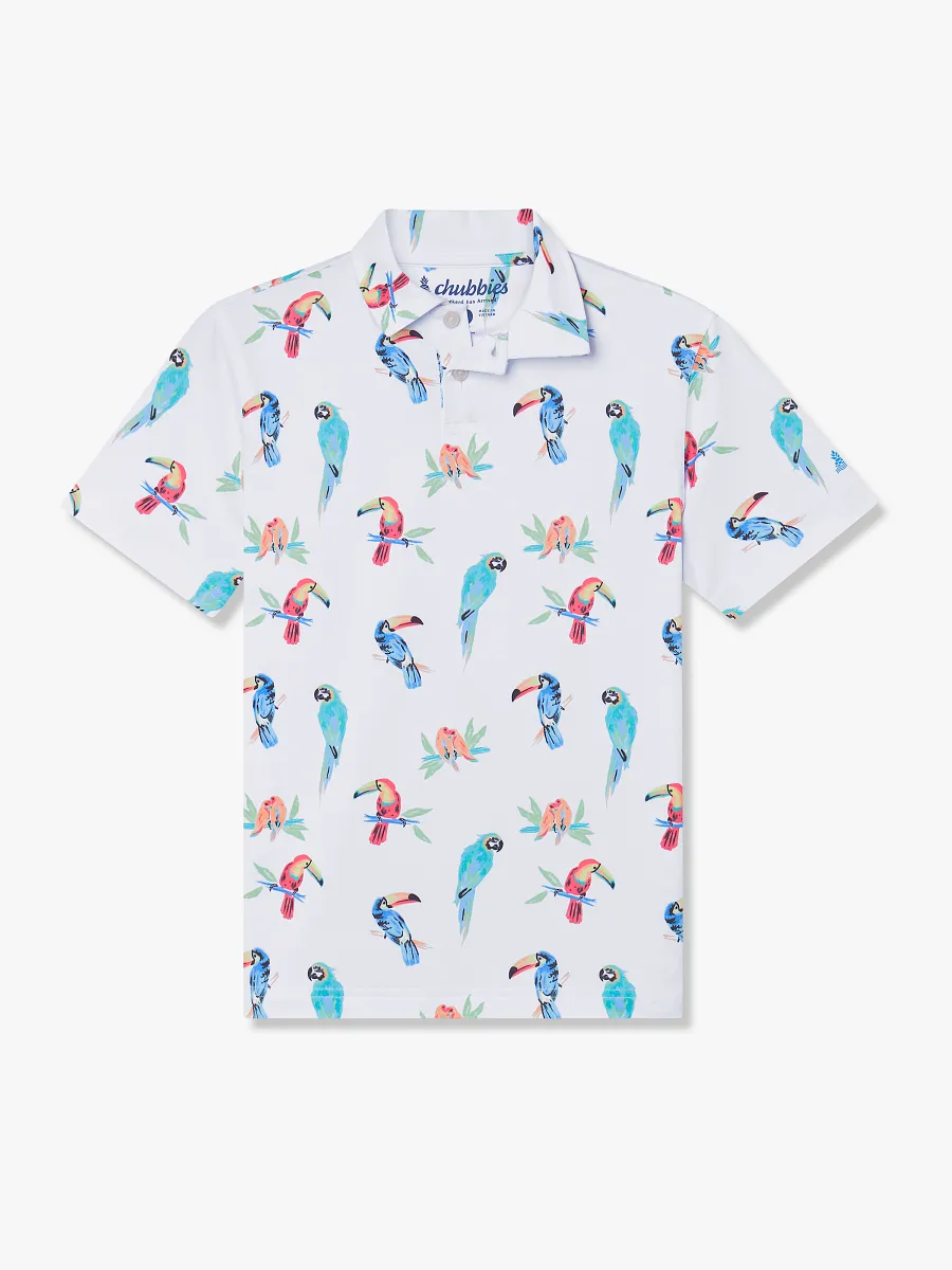 The Dude Where's Macaw (Boys Performance Polo) - Image 5