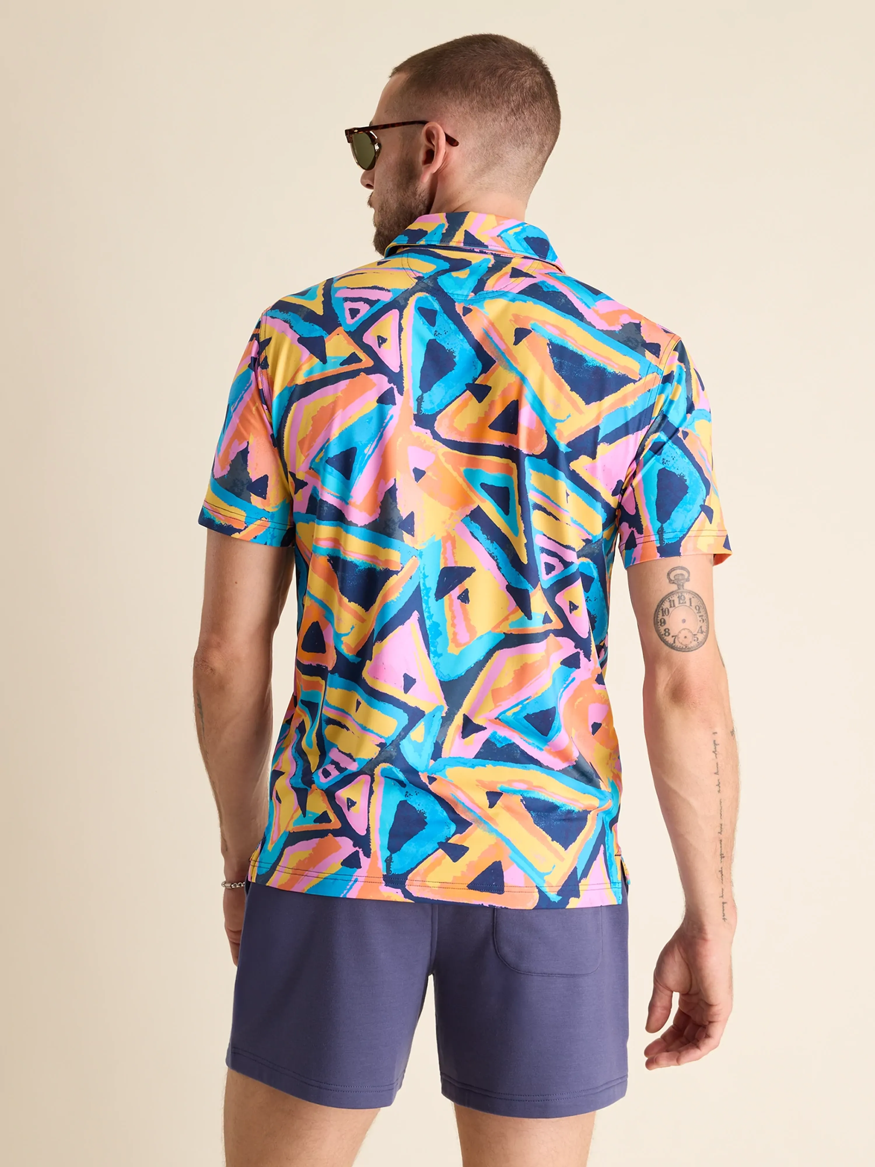 The Exploding Nacho (Performance Polo) - Orange - Image 3