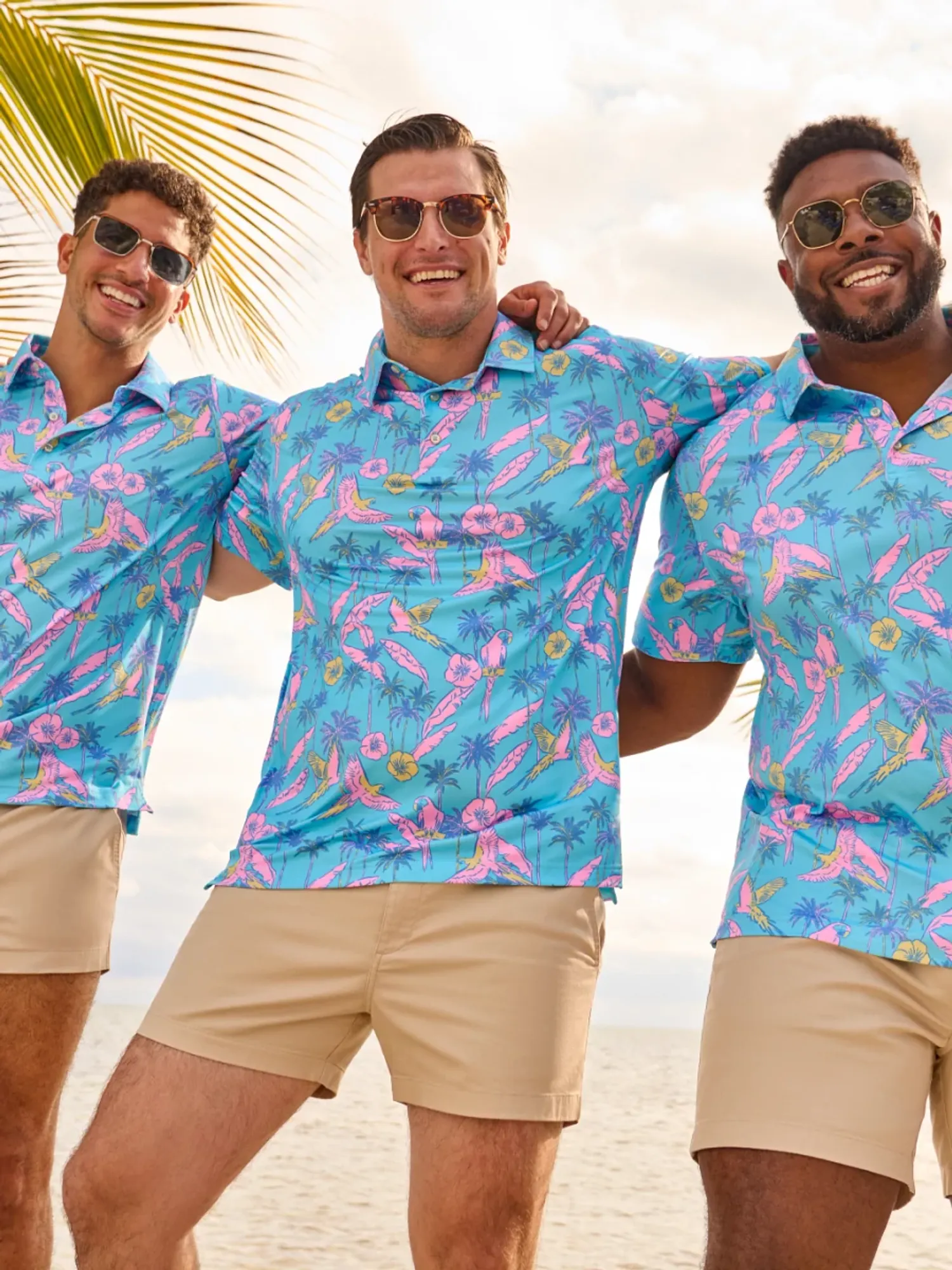 The Flock Party (Performance Polo)- Turquoise - Image 6