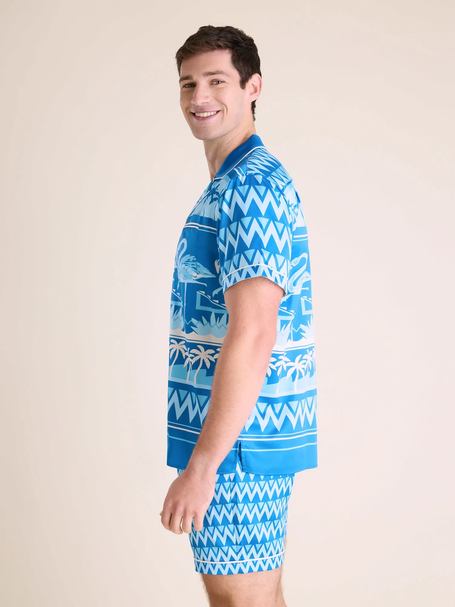 The Fly-Mingo- Blue (Satin Sleep Shirt) - Image 2