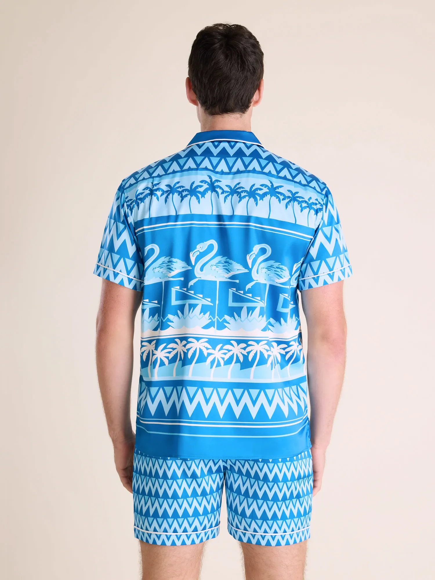 The Fly-Mingo- Blue (Satin Sleep Shirt) - Image 3