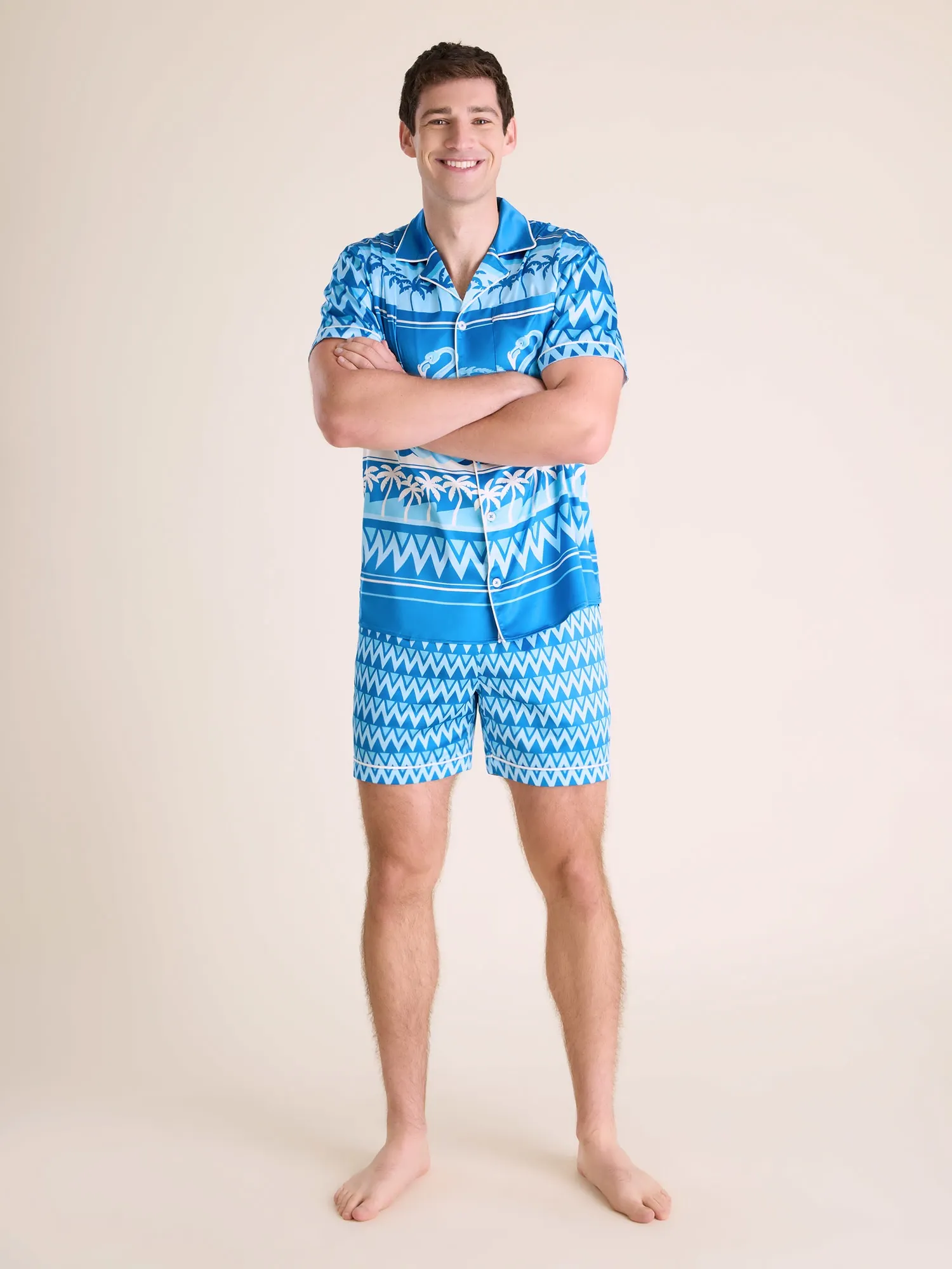 The Fly-Mingo- Blue (Satin Sleep Shirt) - Image 4