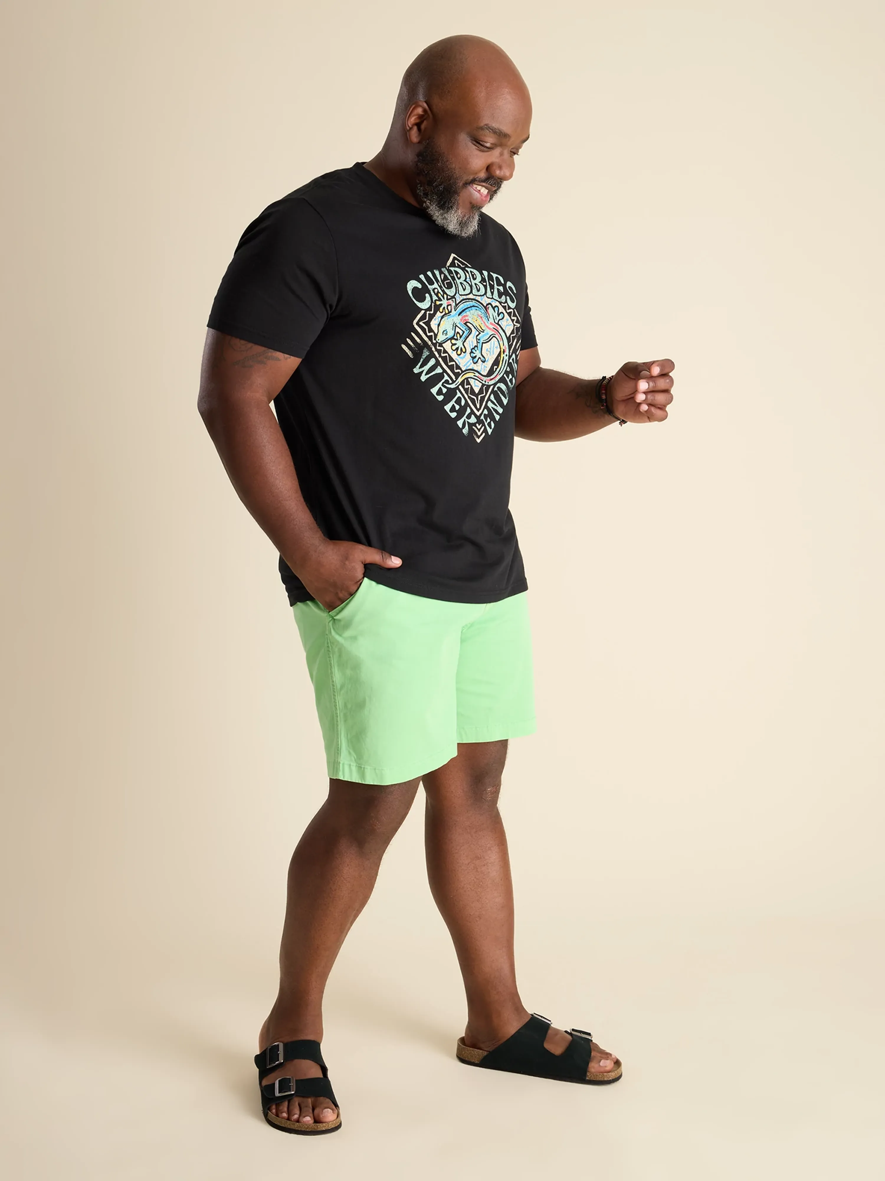 The Gecko Deco (Non Pocket Graphic T-Shirt) - Blue - Image 5