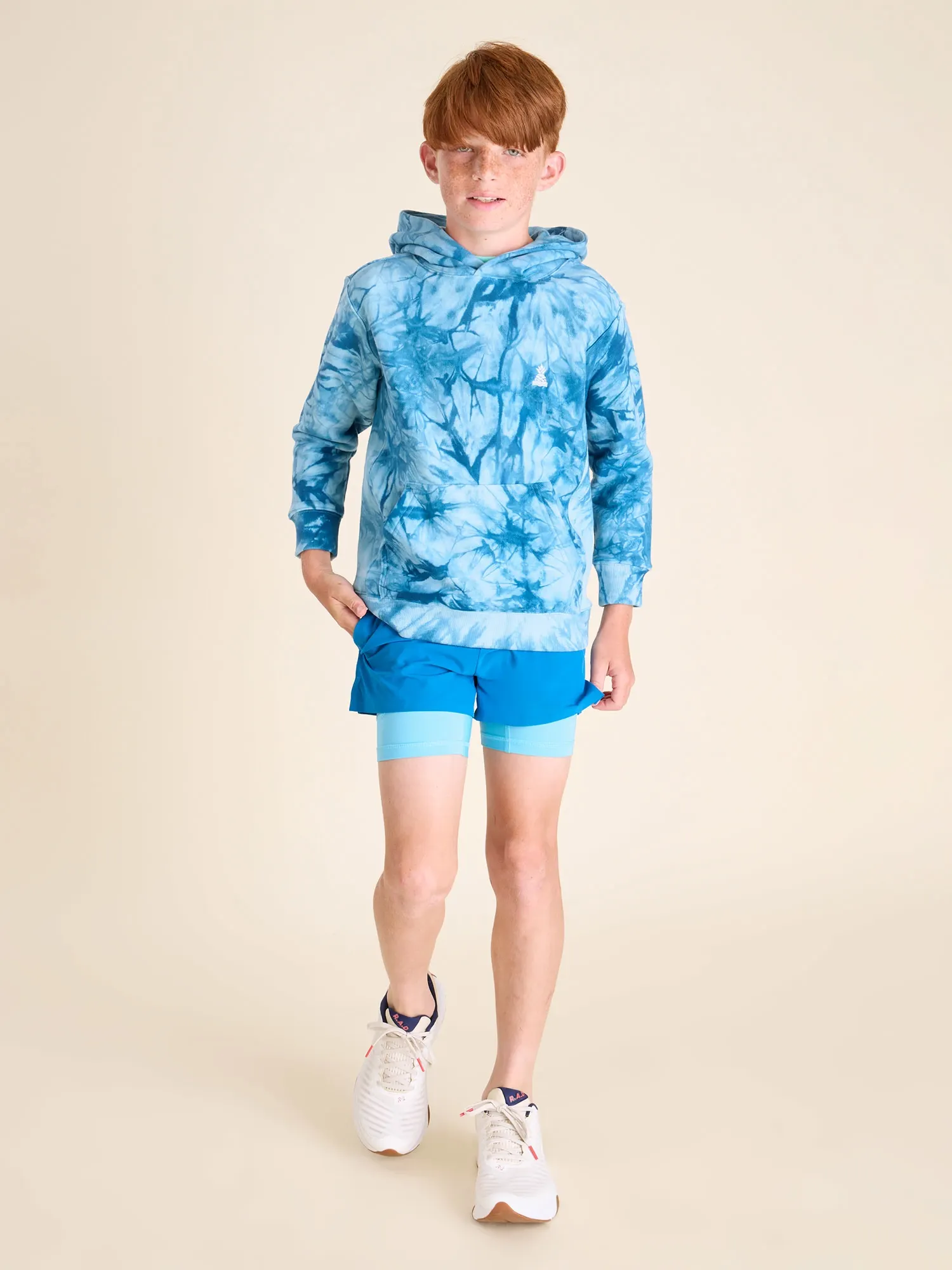 The Glass Fractal - Deep Blue (Boys Comfort Hoodie) - Image 4