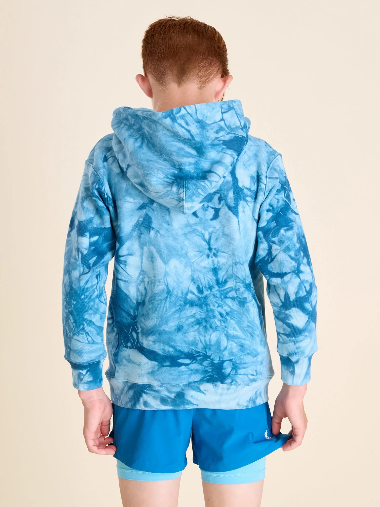 The Glass Fractal - Deep Blue (Boys Comfort Hoodie) - Image 5