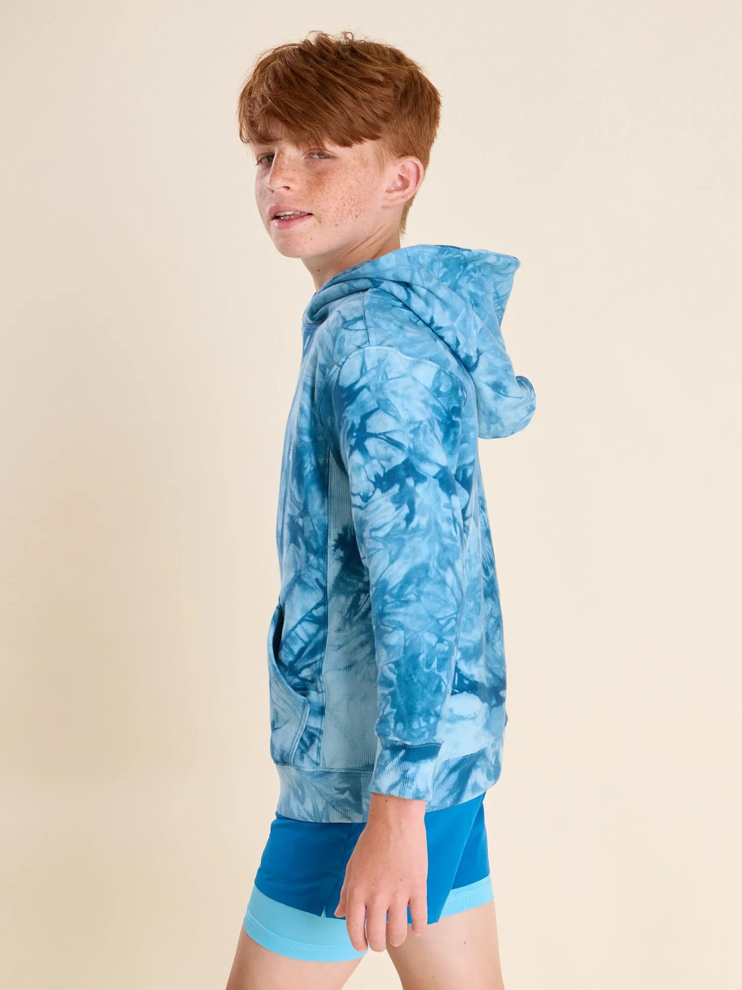 The Glass Fractal - Deep Blue (Boys Comfort Hoodie) - Image 6