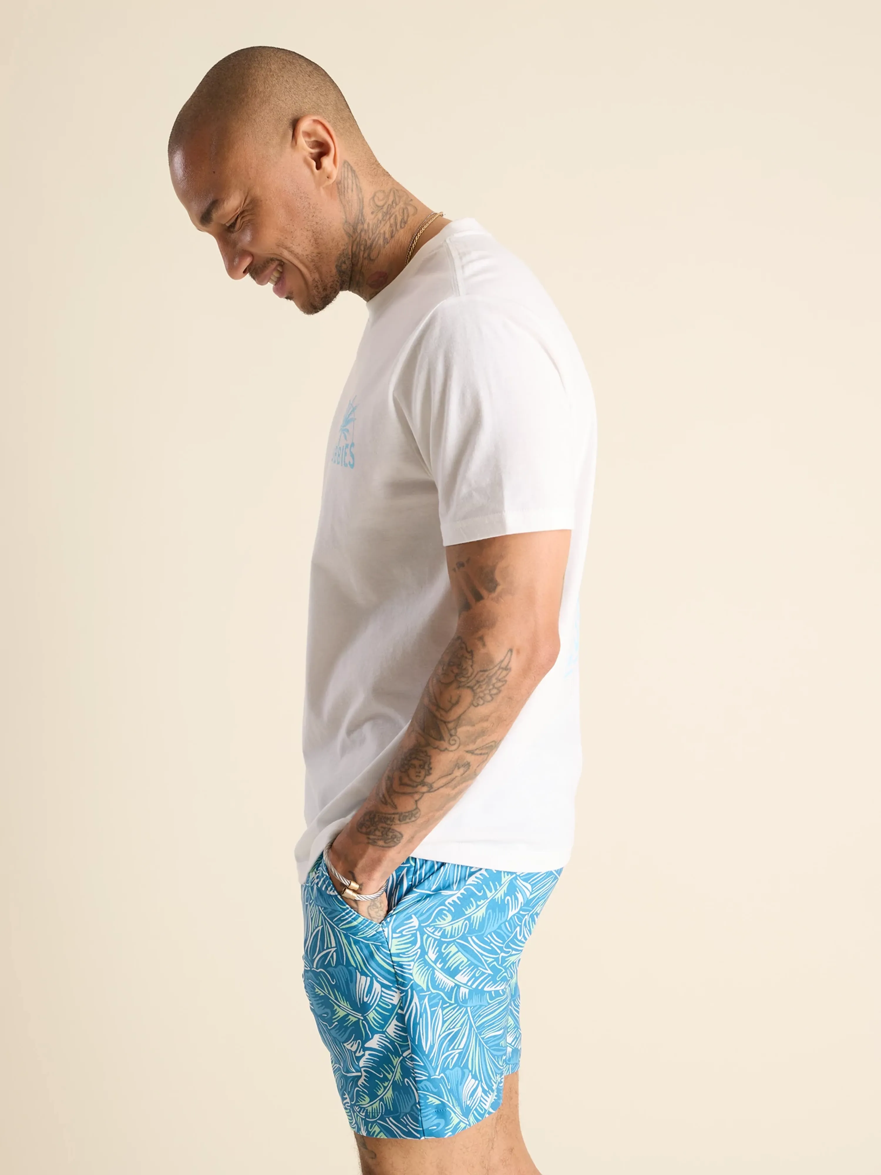 The Going in the Duffle (Non Pocket Graphic T-Shirt) - Pure White - Image 4
