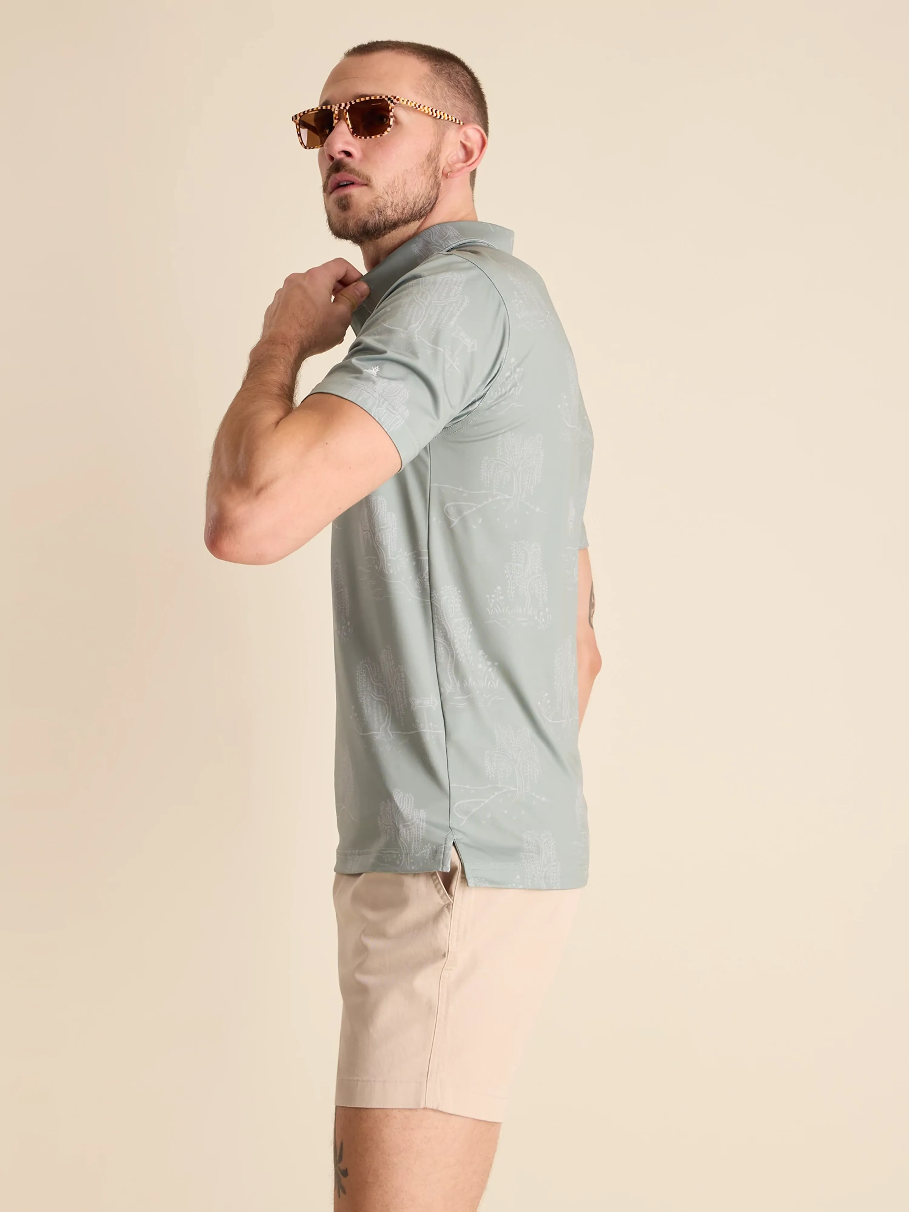 The Golf Course Willow (Performance Polo) - Green - Image 3