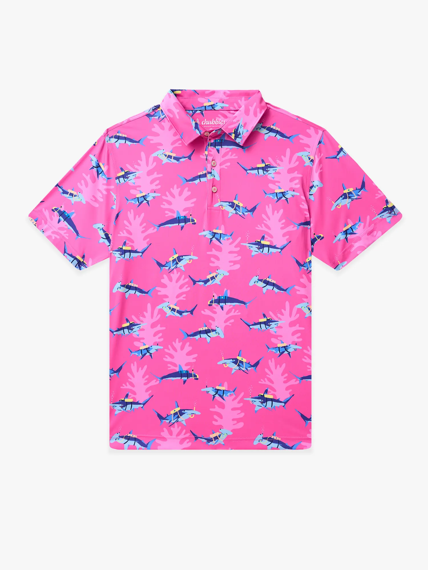 The Great Pink Shark (Performance Polo) - Image 5