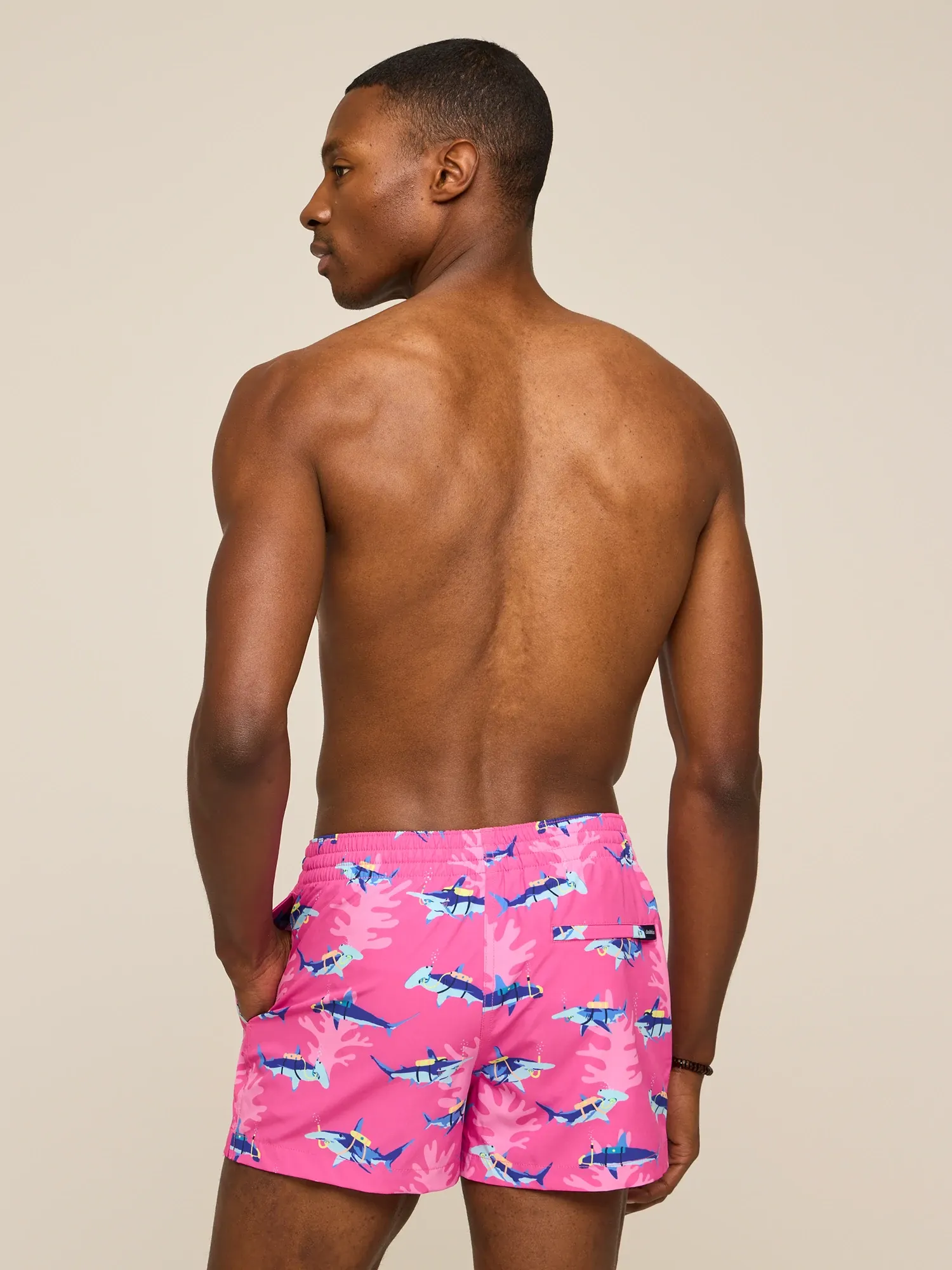 The Great Pink Sharks 4" (Classic Lined Swim Trunk) - Image 2
