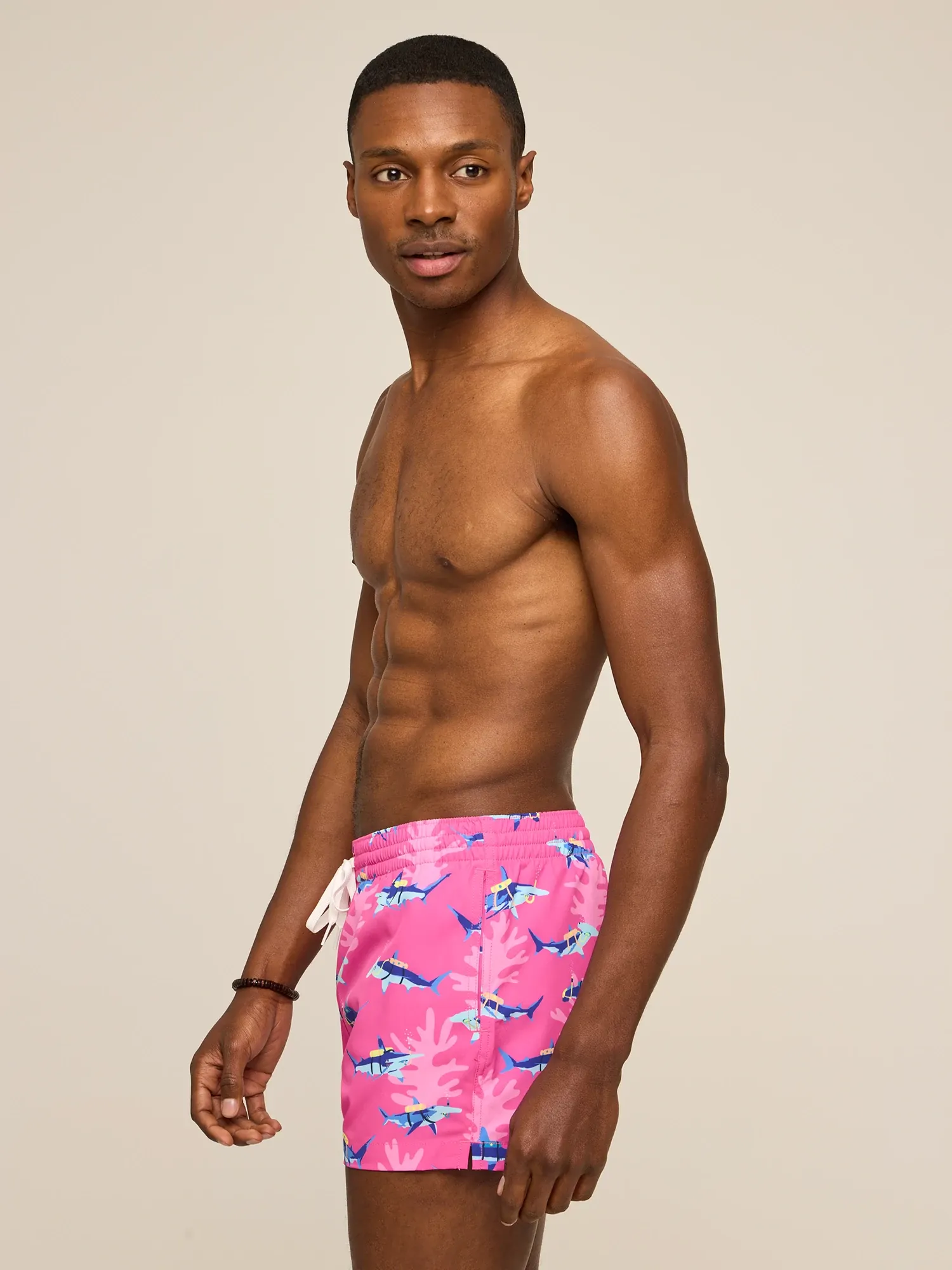 The Great Pink Sharks 4" (Classic Lined Swim Trunk) - Image 3
