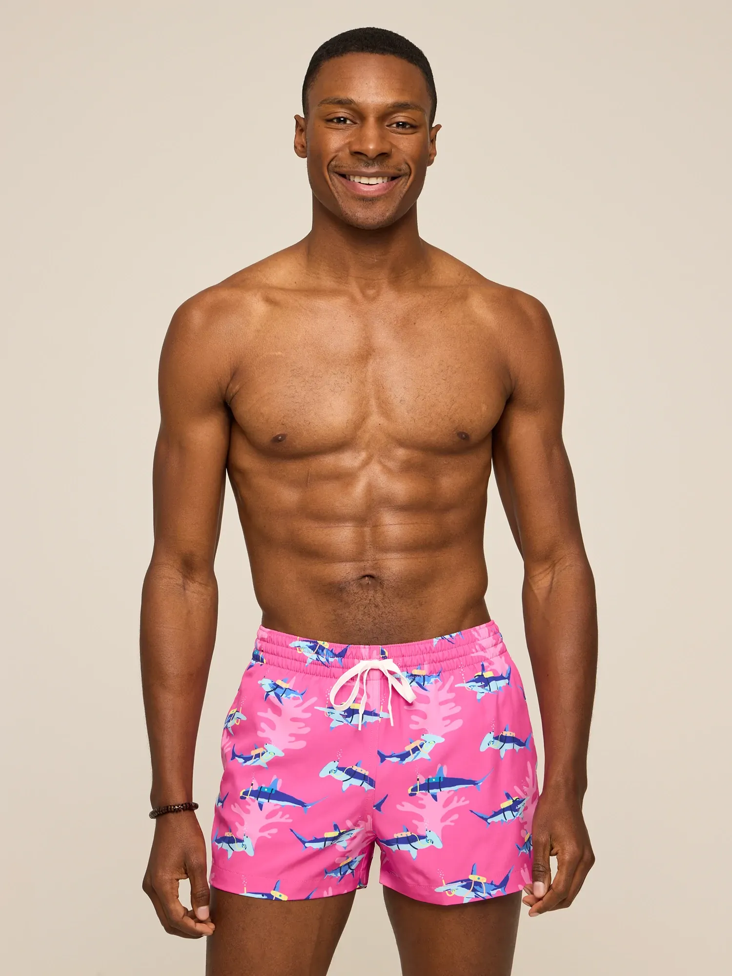 The Great Pink Sharks 4" (Classic Lined Swim Trunk) - Image 4