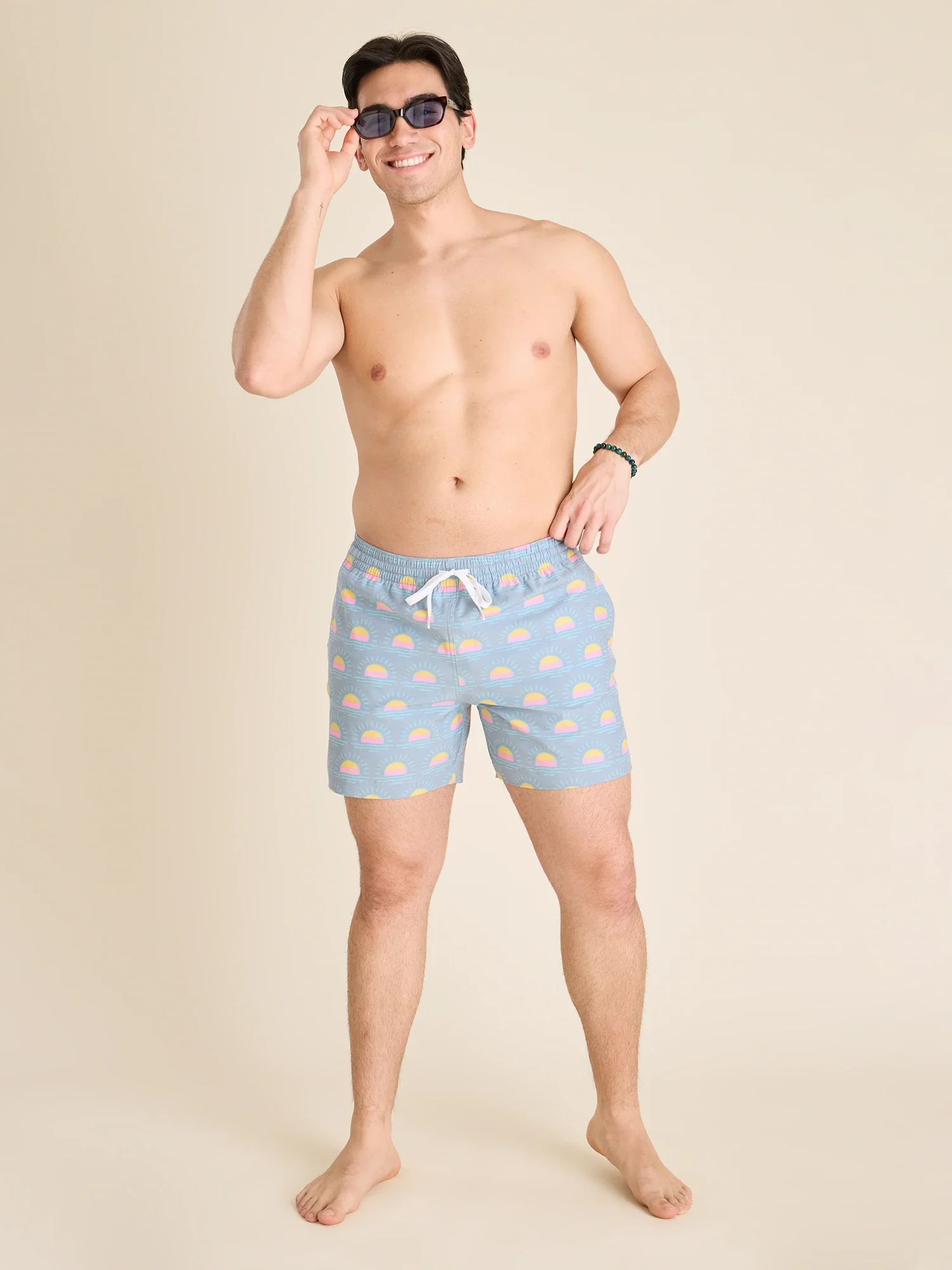 The Heat Waves- Gray 5.5" (Classic Lined Swim Trunk) - Image 5