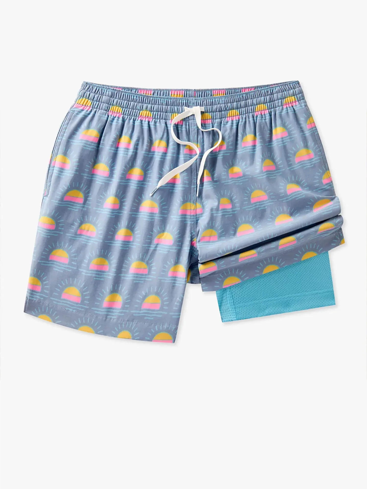 The Heat Waves- Gray 5.5" (Classic Lined Swim Trunk) - Image 7
