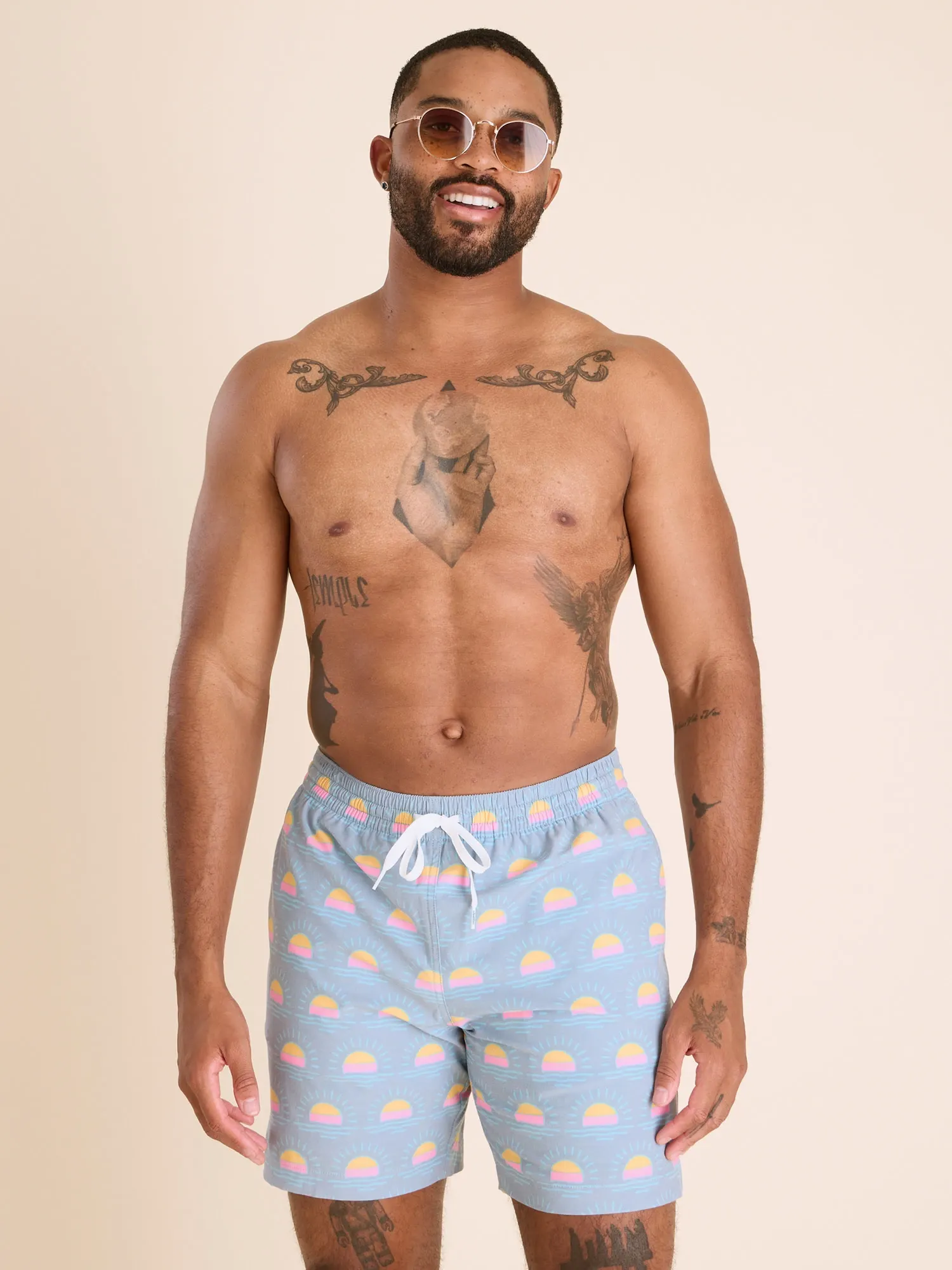 The Heat Waves- Gray 7" (Classic Lined Swim Trunk) - Image 4