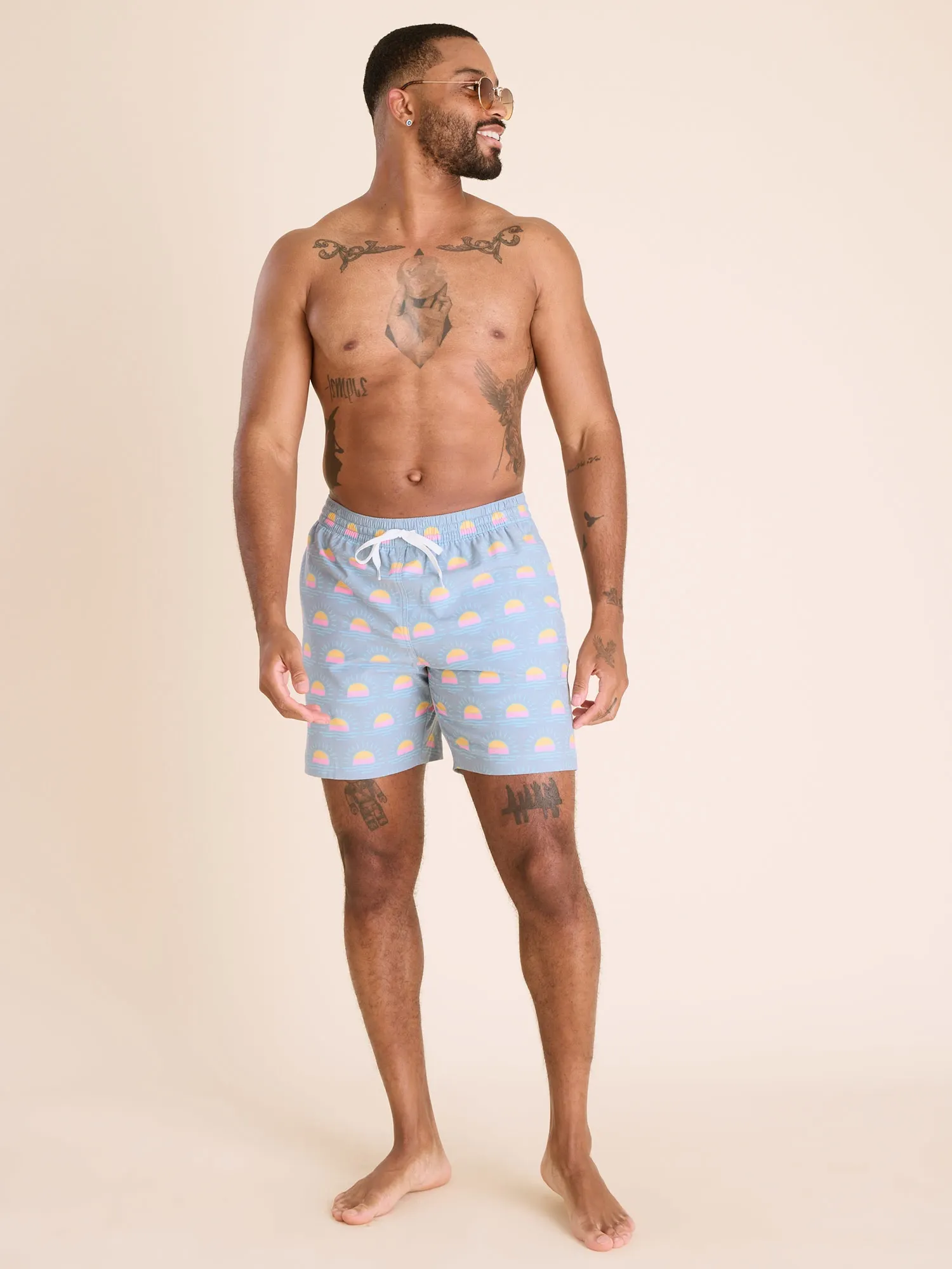 The Heat Waves- Gray 7" (Classic Lined Swim Trunk) - Image 5